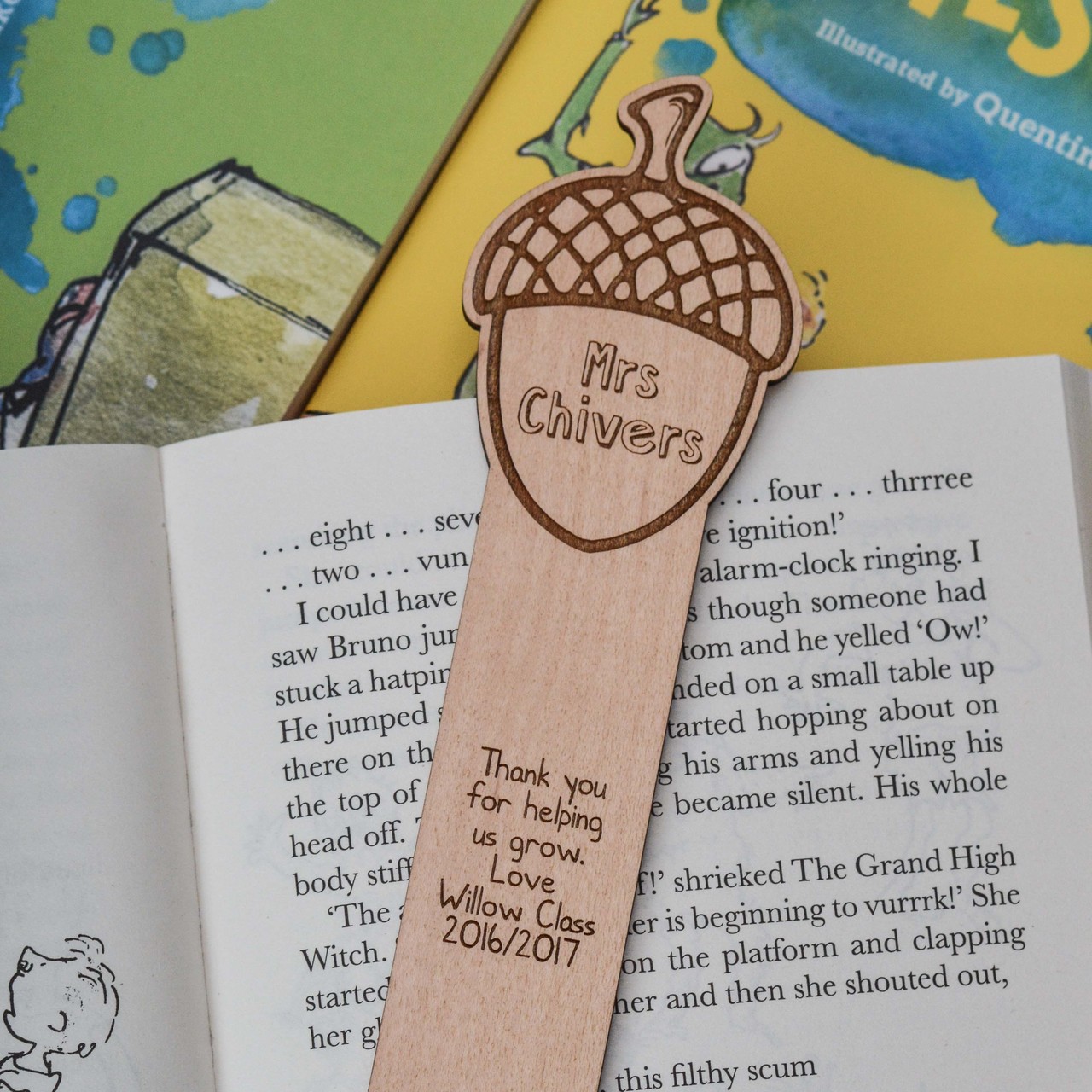 Personalised Acorn Bookmark