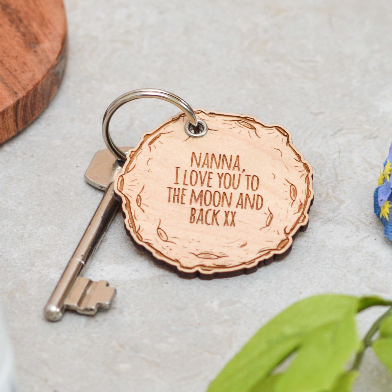 Personalised Moon Mothers Day Keyring
