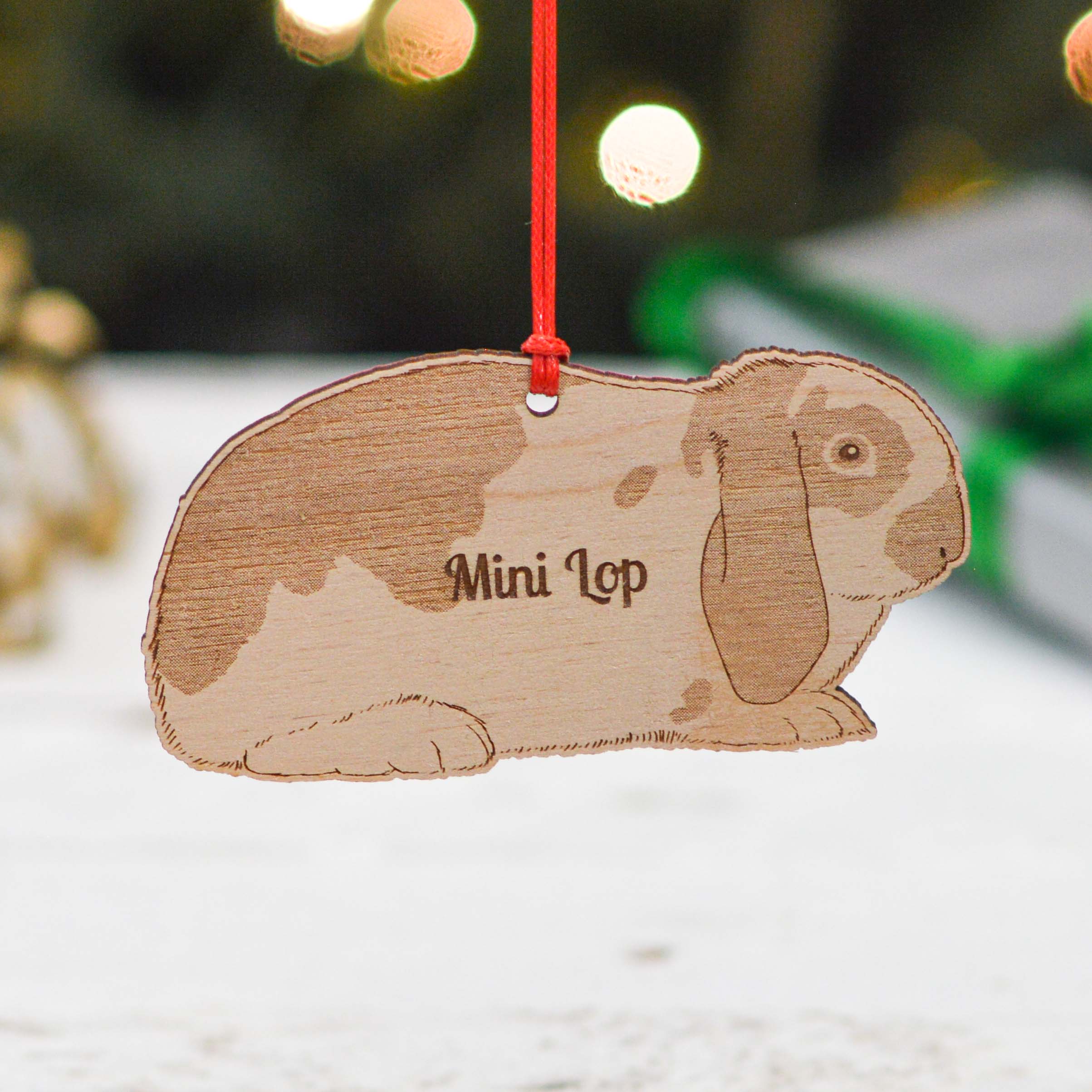 Personalised Mini Lop Rabbit Decoration