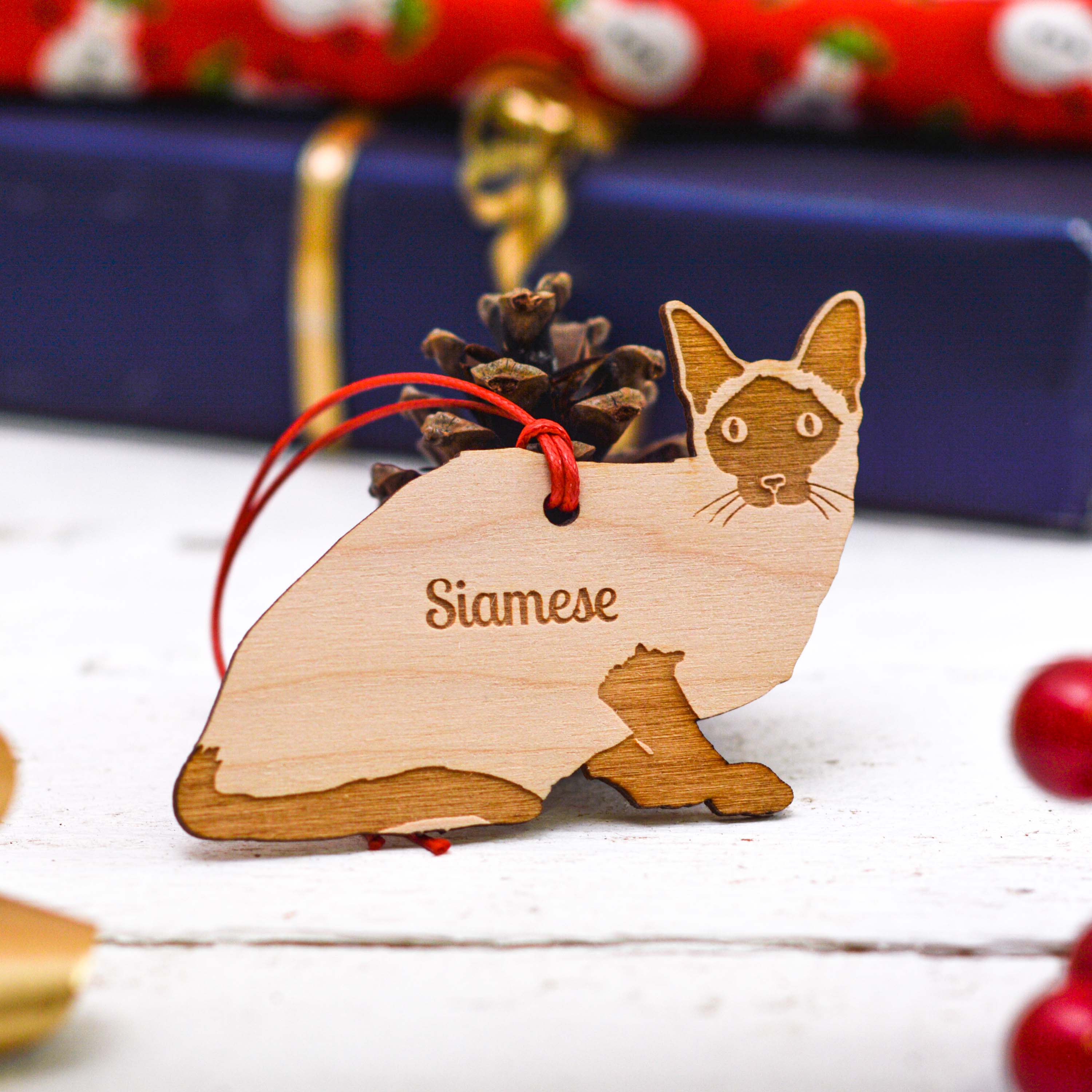 Personalised Siamese Cat Decoration