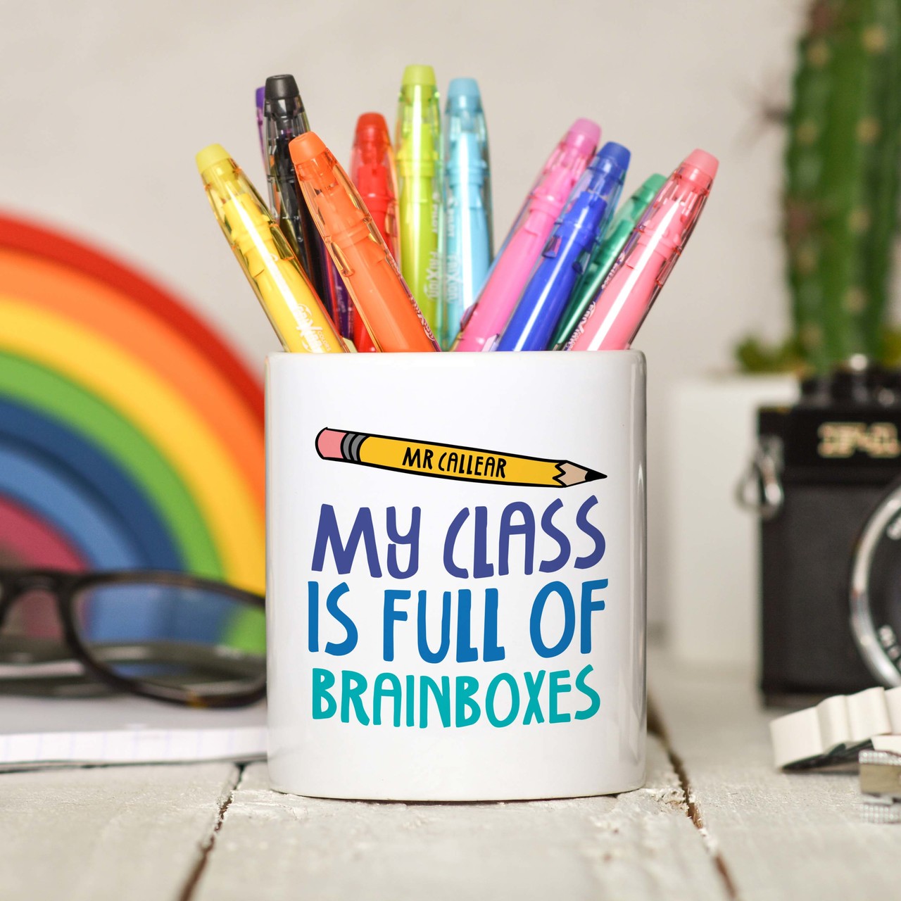 Personalised My class is full of brainboxes Pencil Pot