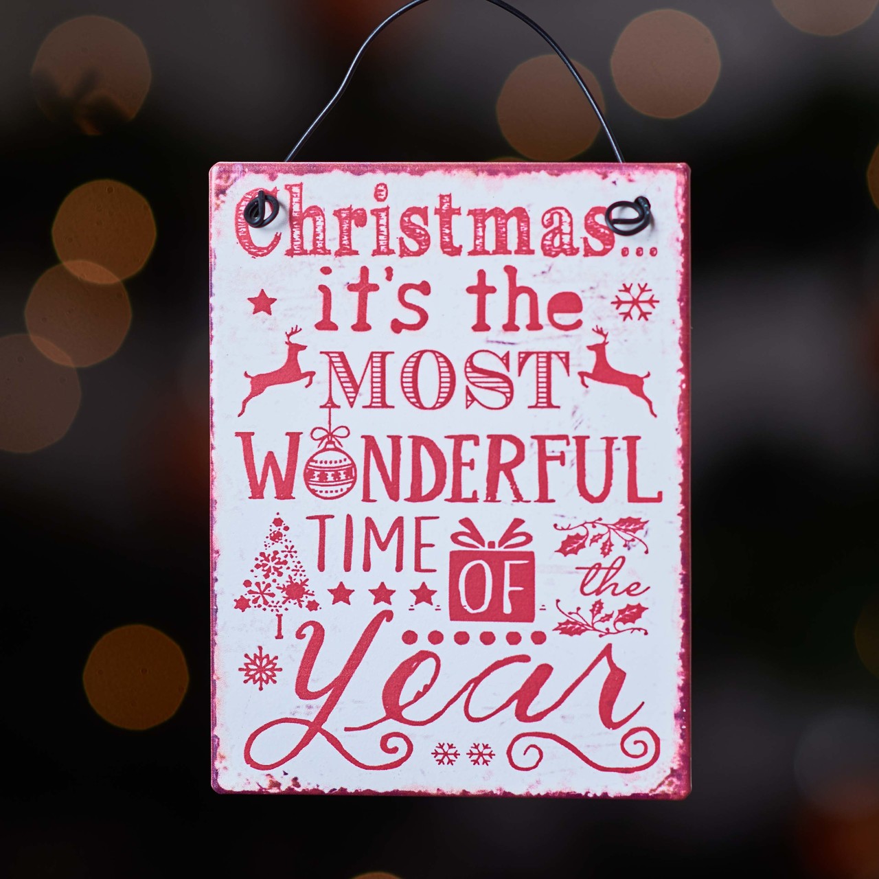 Christmas It’s the most wonderful time of the year metal sign