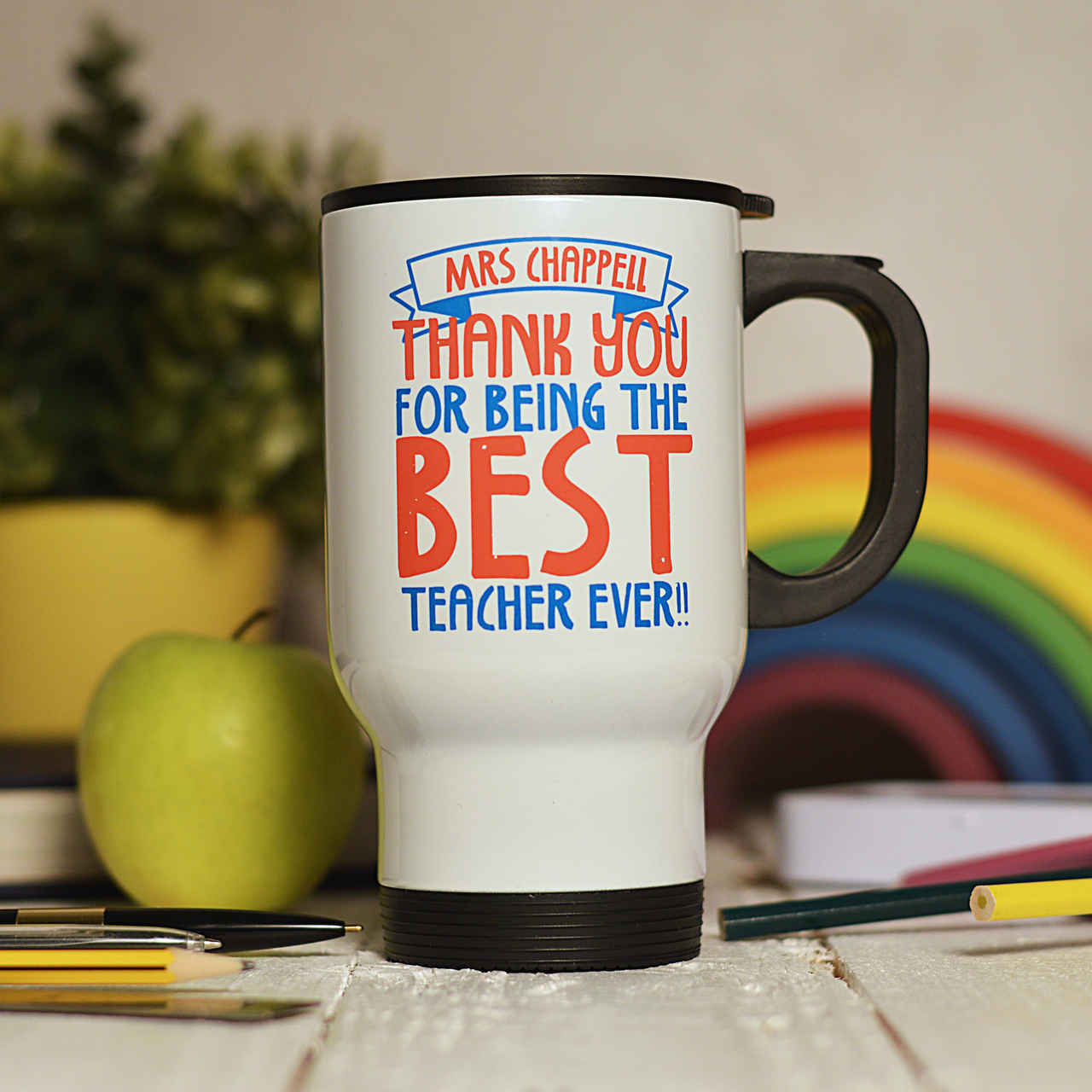 Personalised Best Teacher Ever Travel Mug