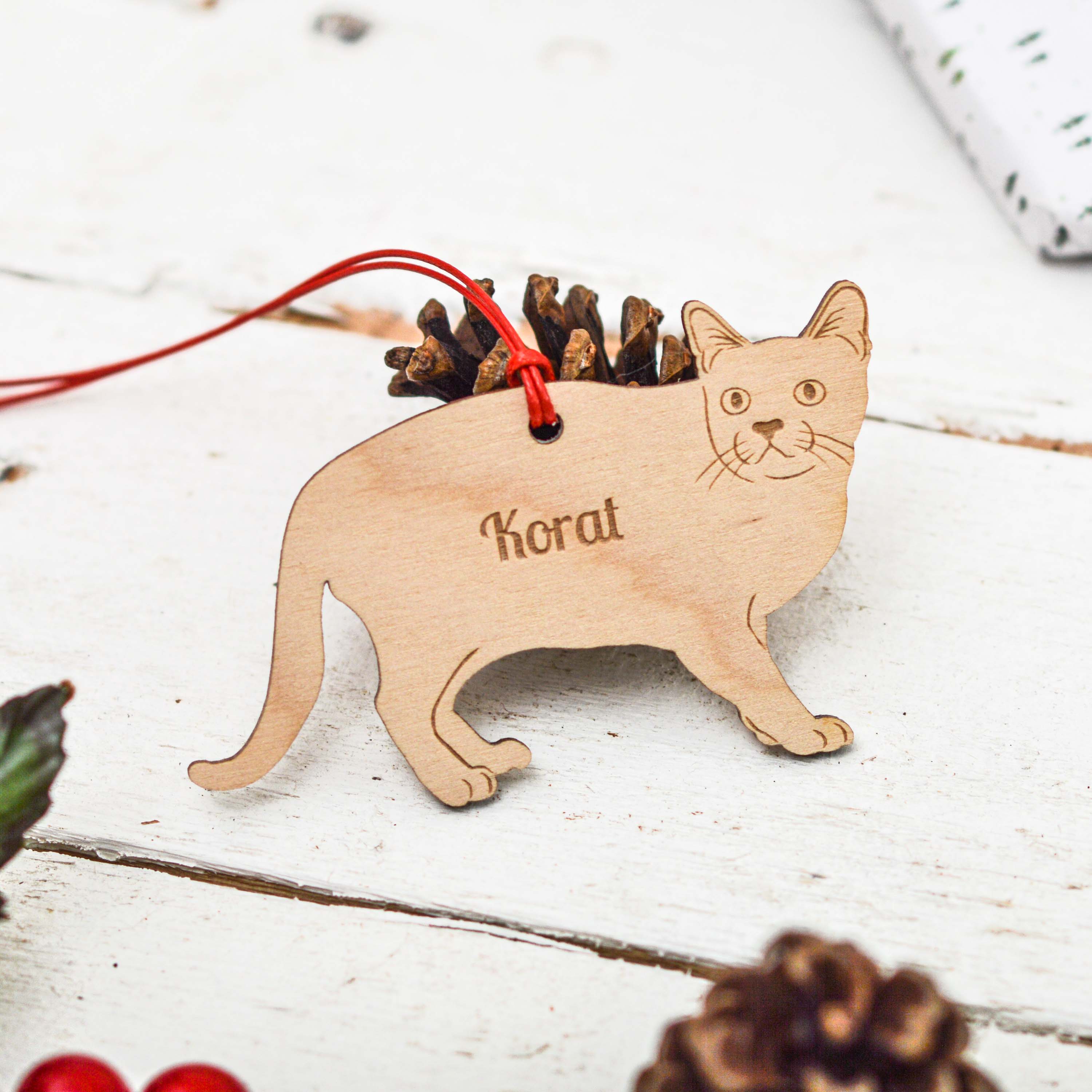 Personalised Korat Cat Decoration