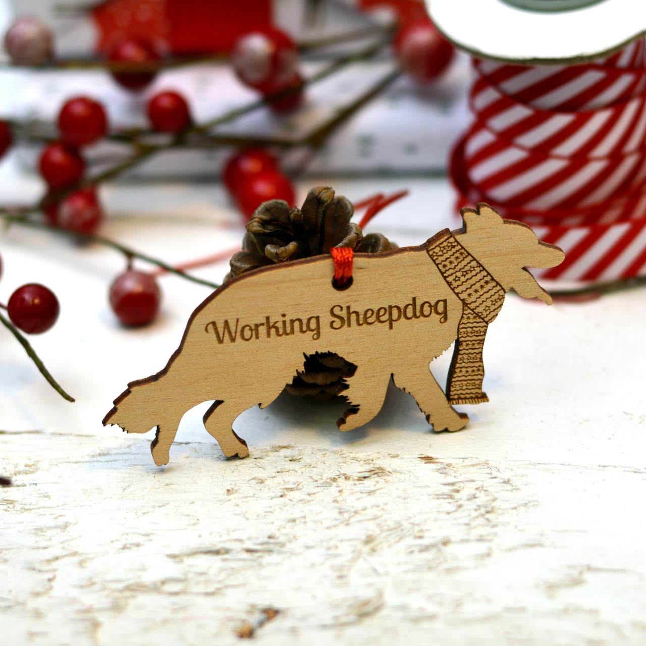 Personalised Working Sheepdog Decoration