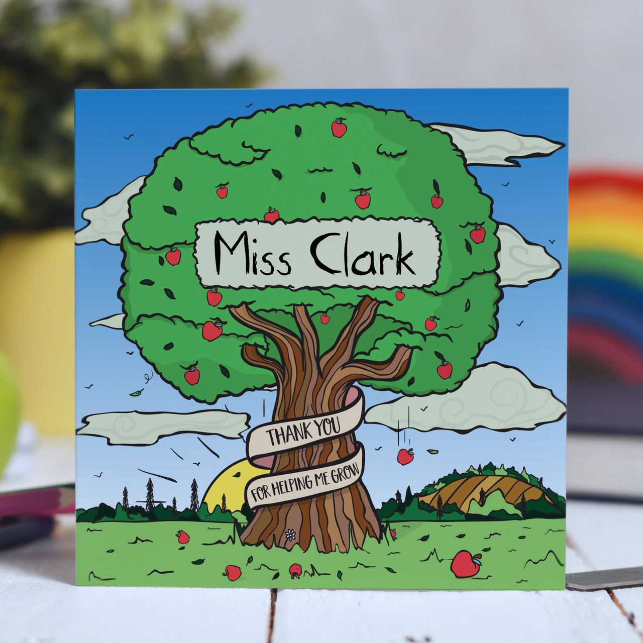 Personalised Apple Tree Card