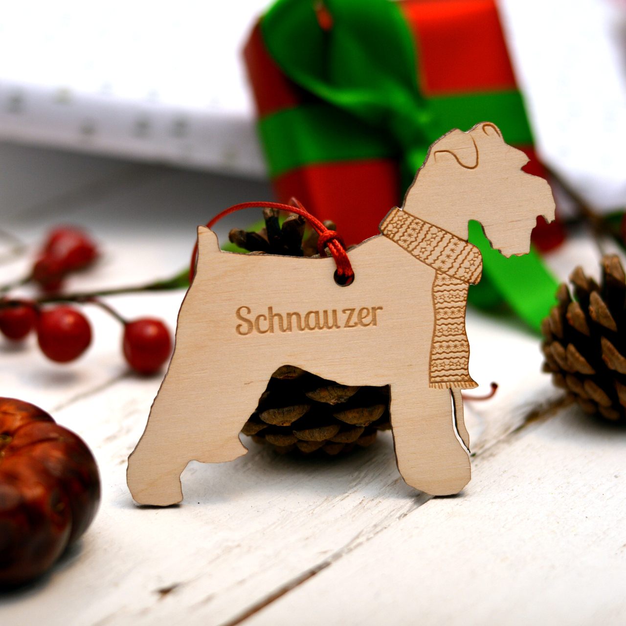 Personalised Schnauzer Dog Decoration