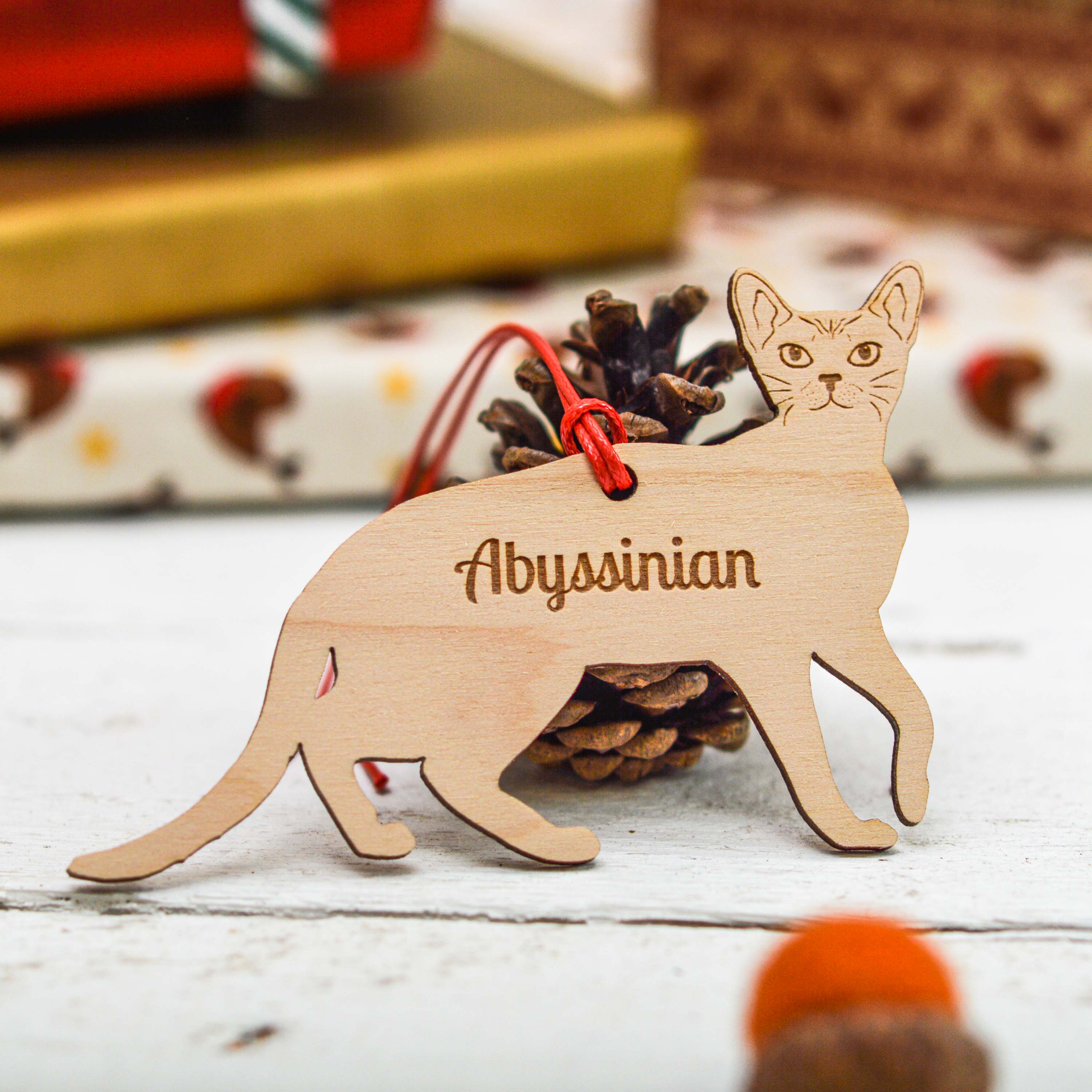 Personalised Abyssinian Cat Decoration