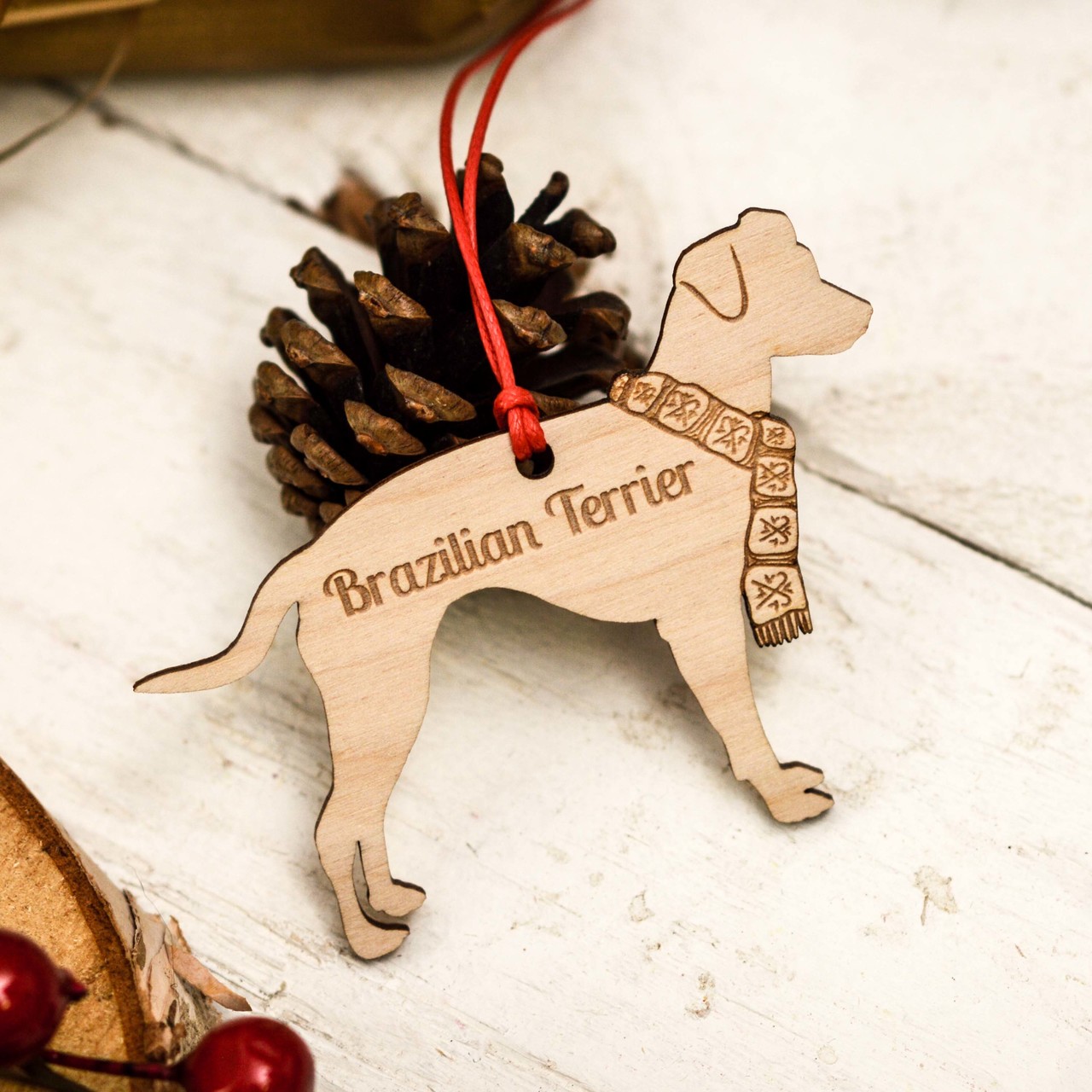 Personalised Brazilian Terrier Decoration