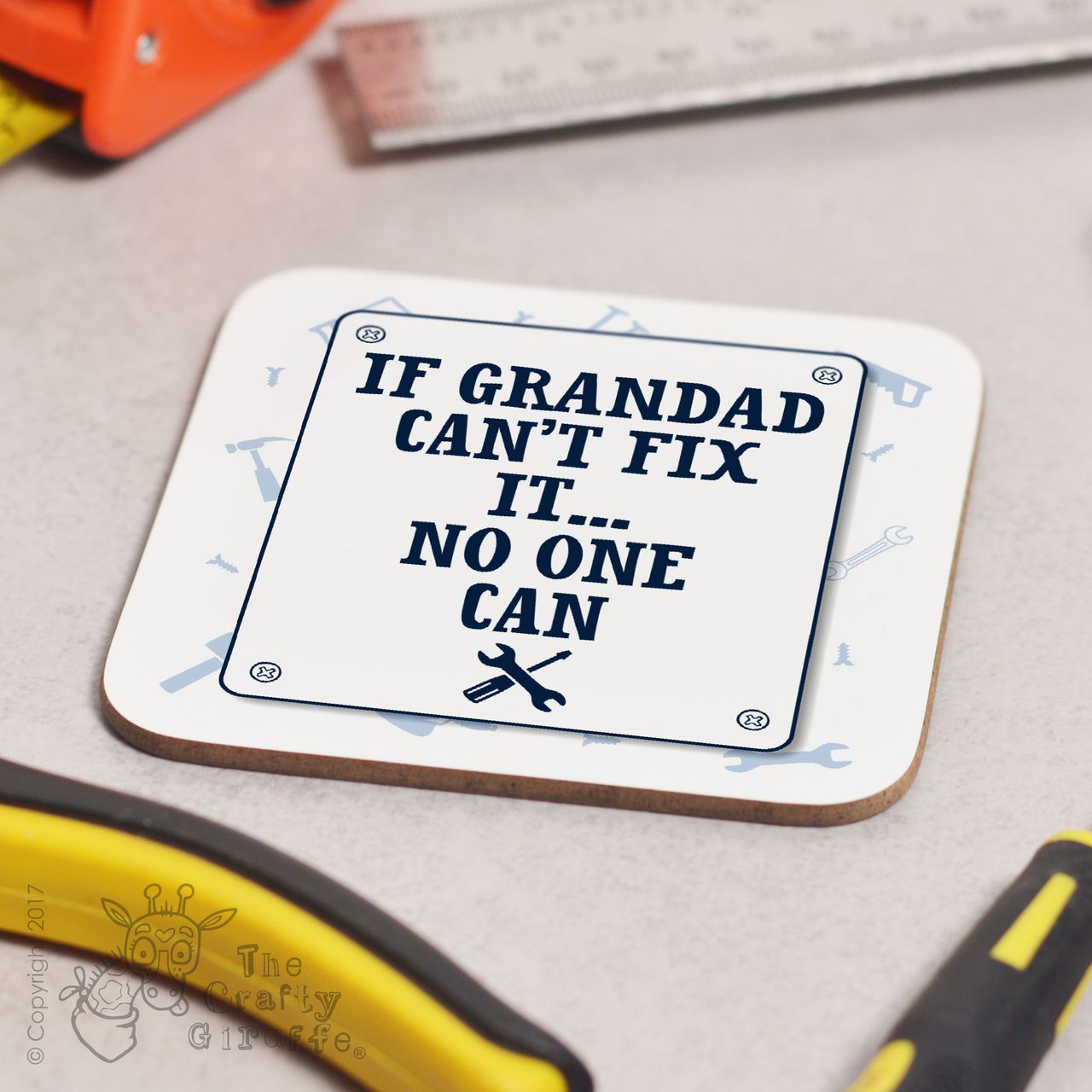 Personalised Fix It (sign) Coaster