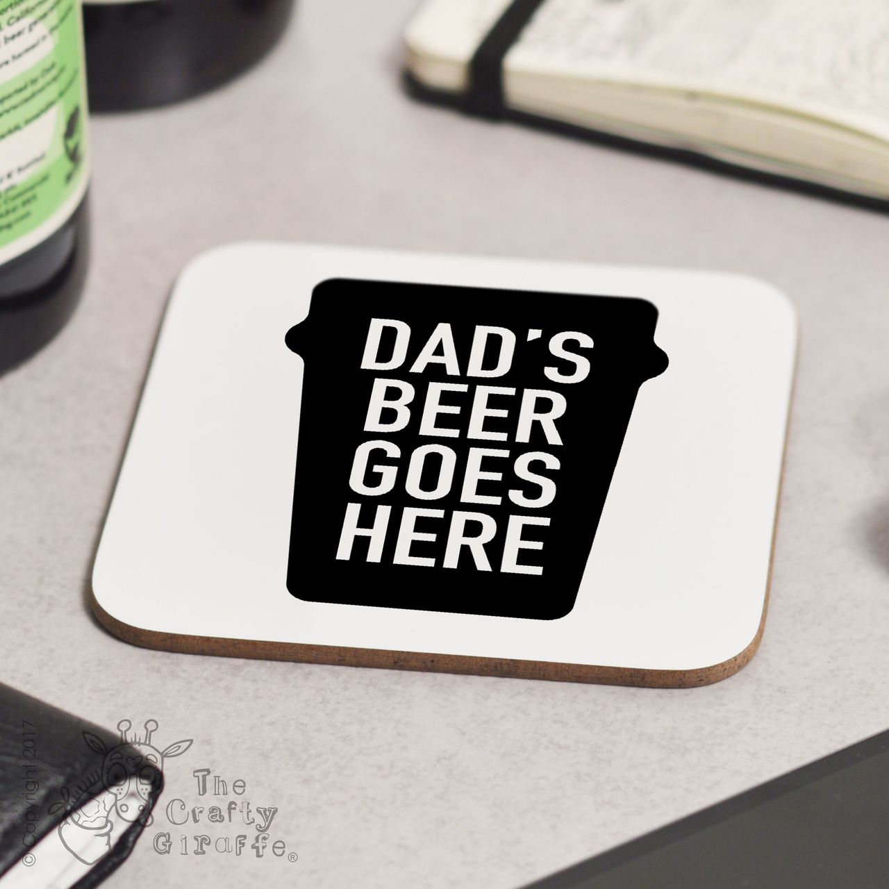 Personalised Dads Beer Coaster