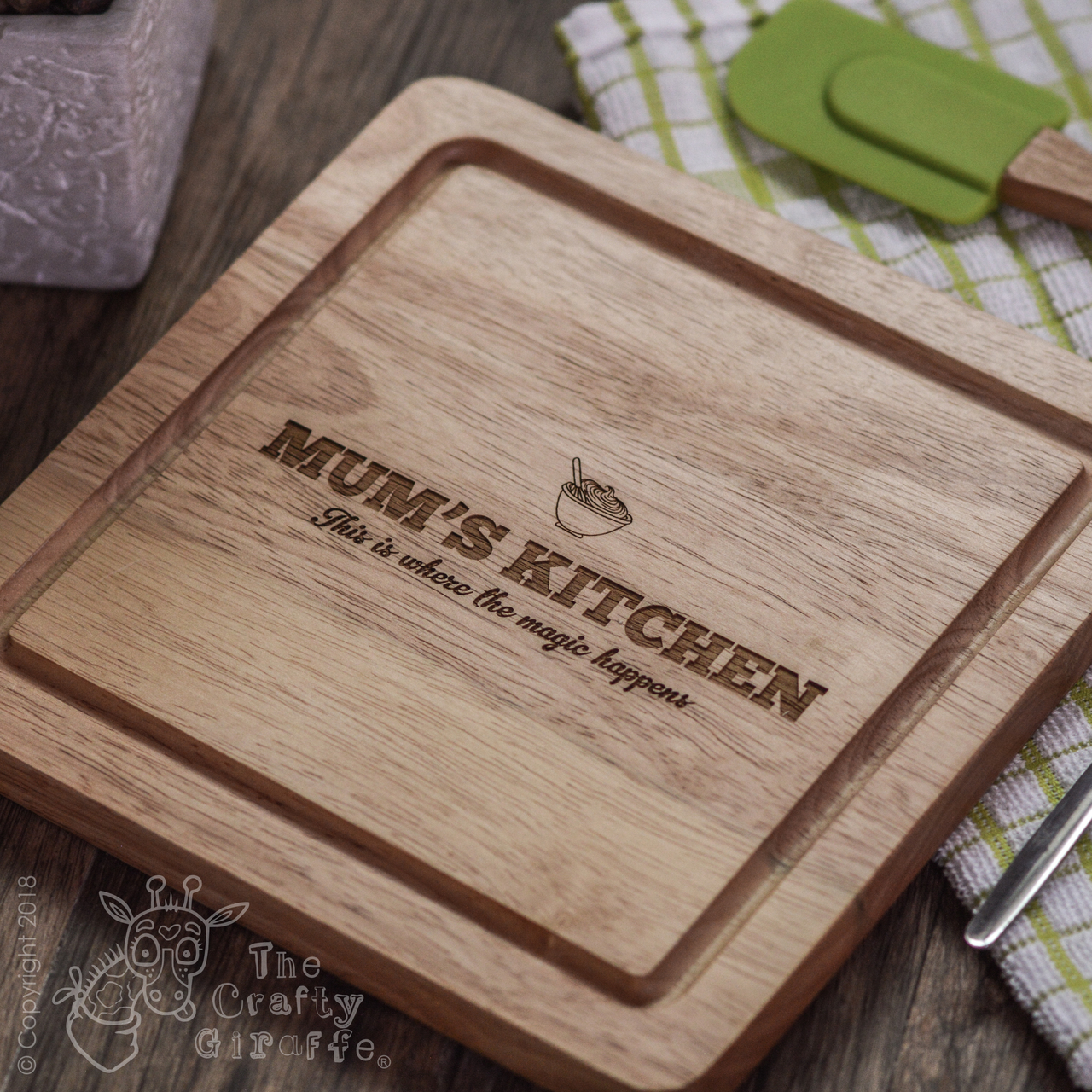 Personalised Kitchen Wooden Board