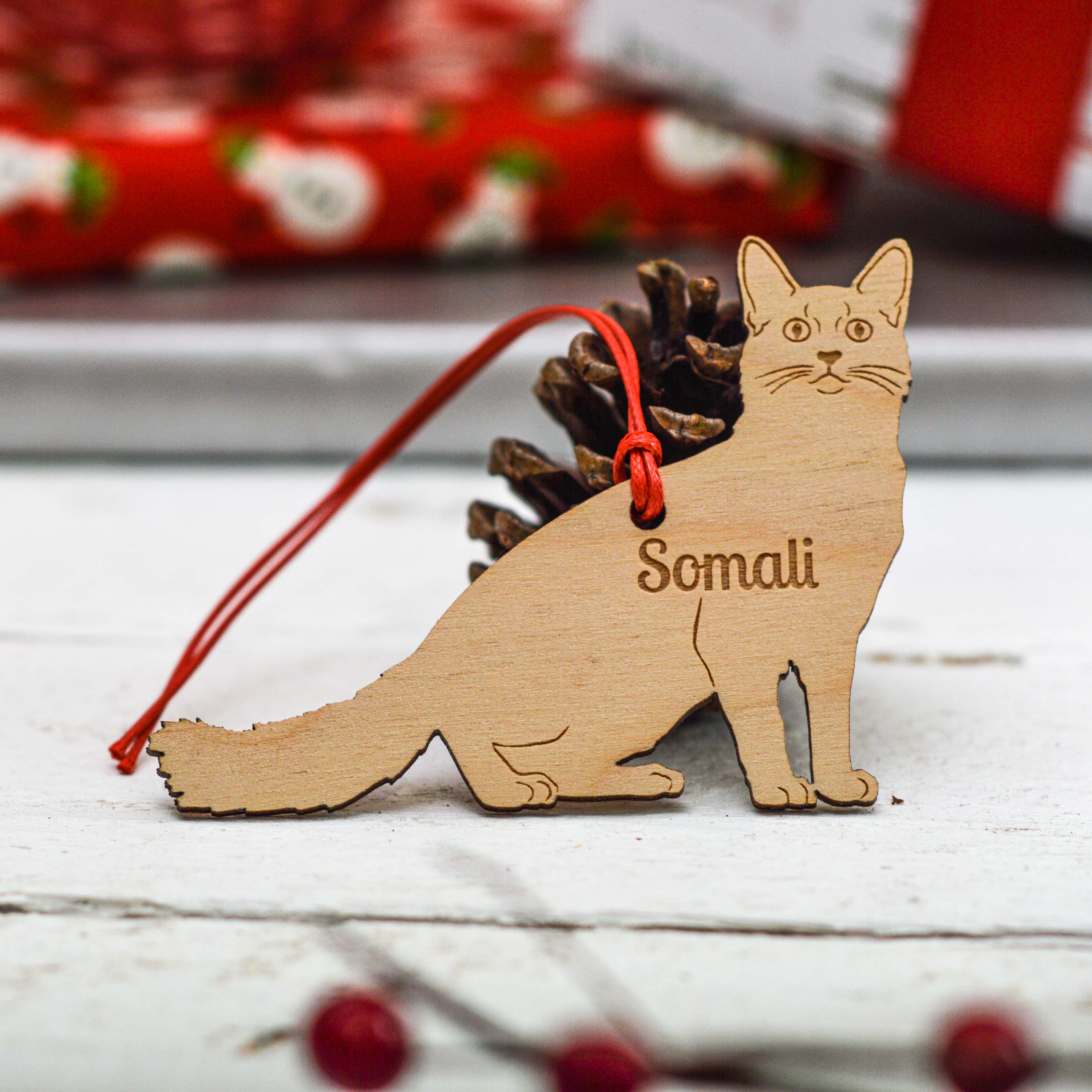 Personalised Somali Cat Decoration
