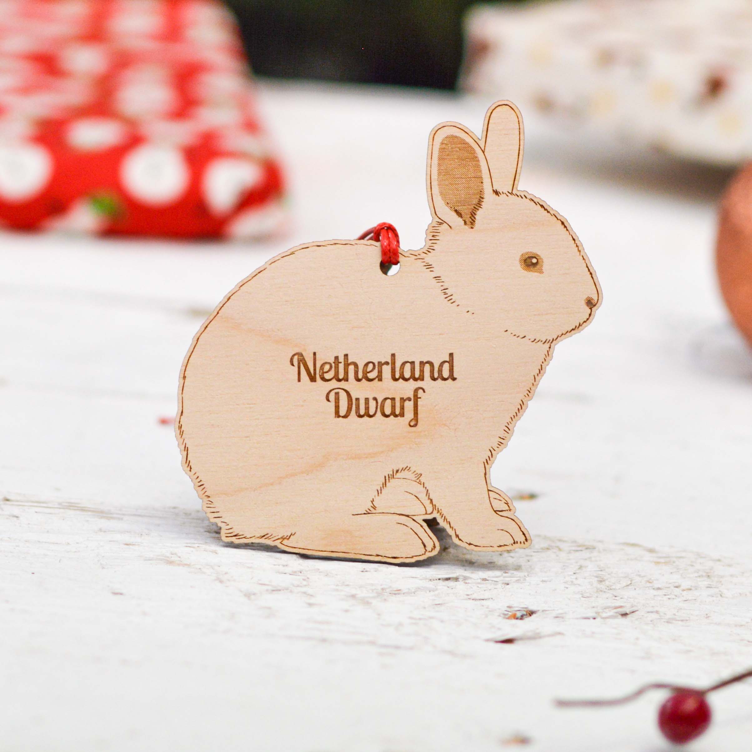 Personalised Netherland Dwarf Rabbit Decoration