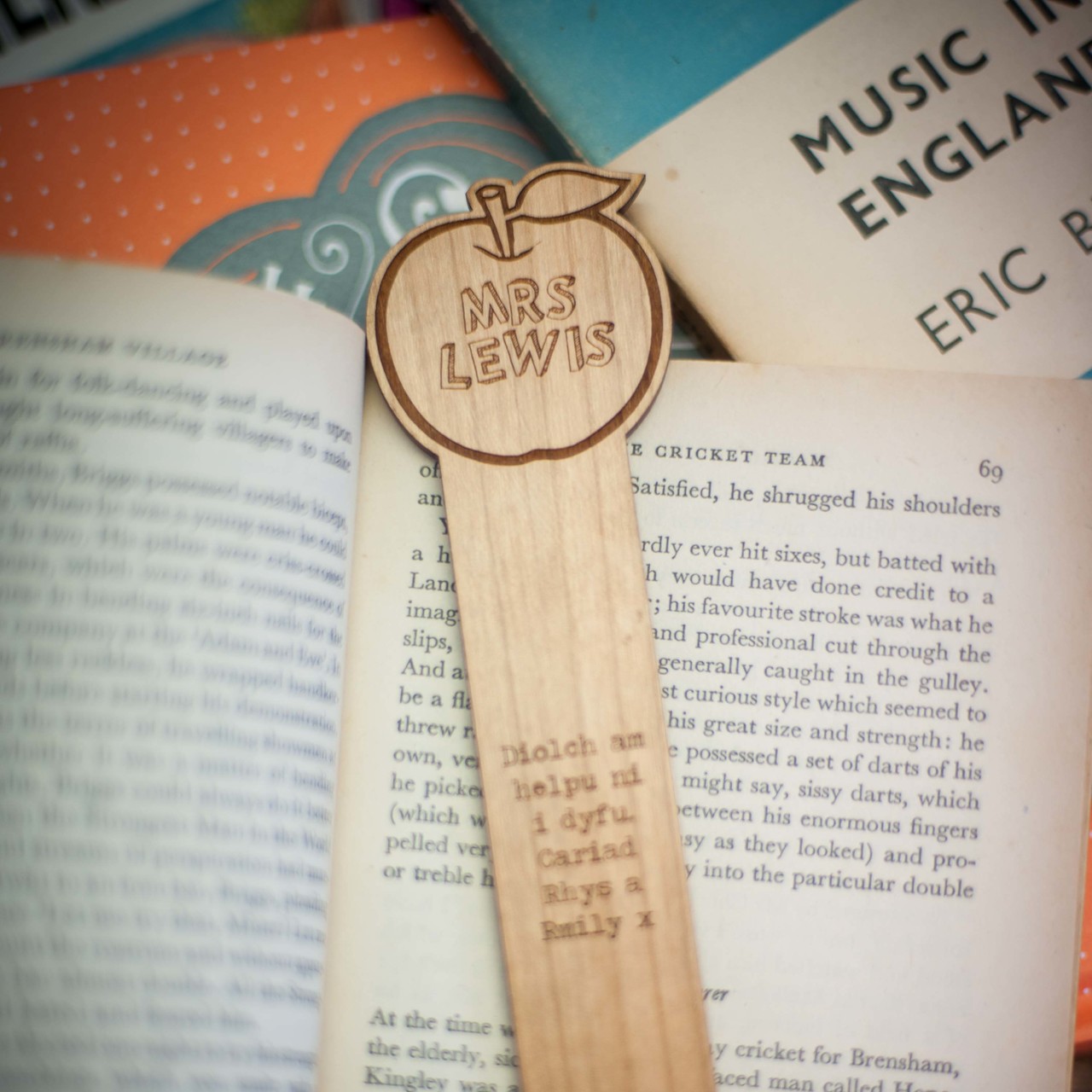 Personalised Apple Bookmark