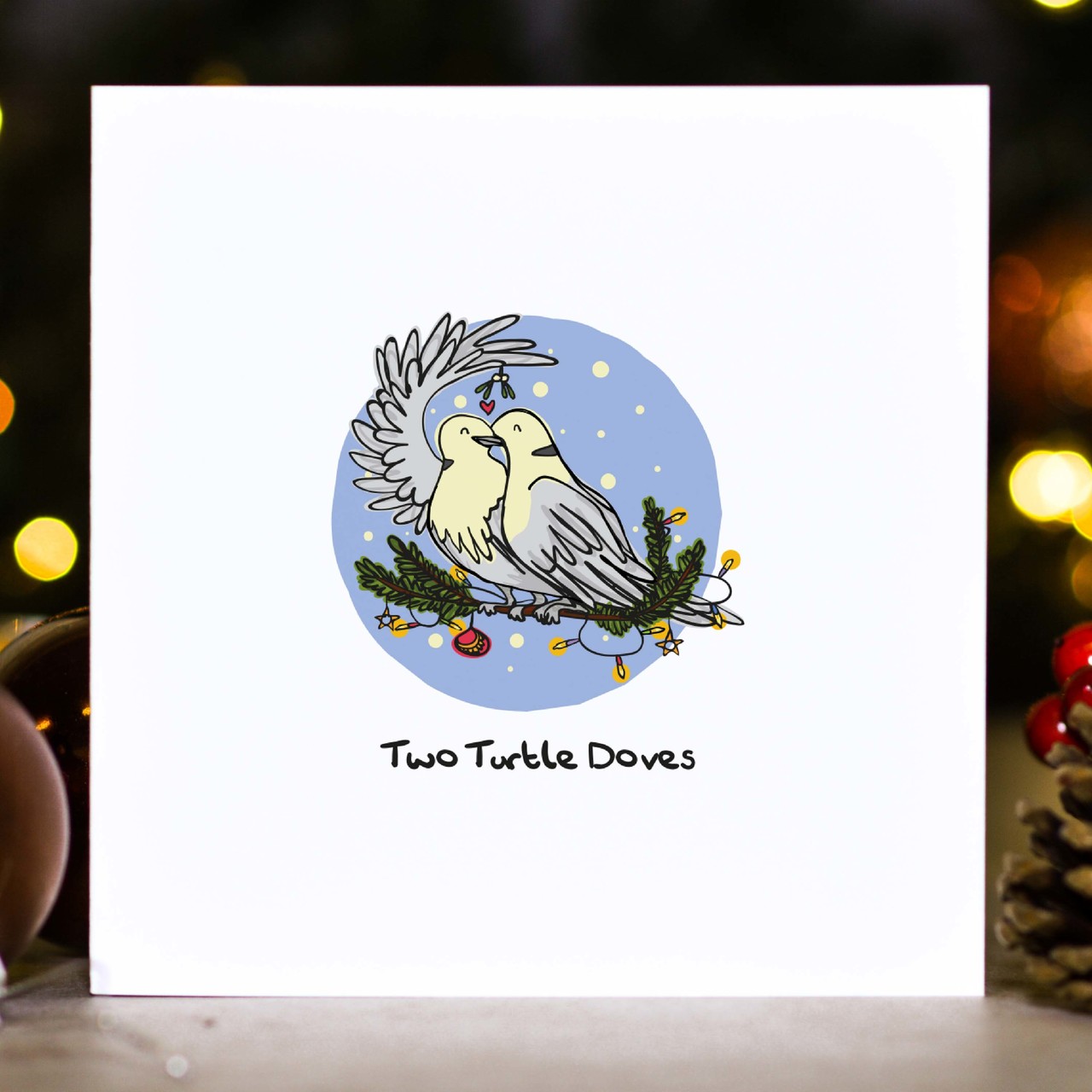 Two Turtle Doves – Christmas Card