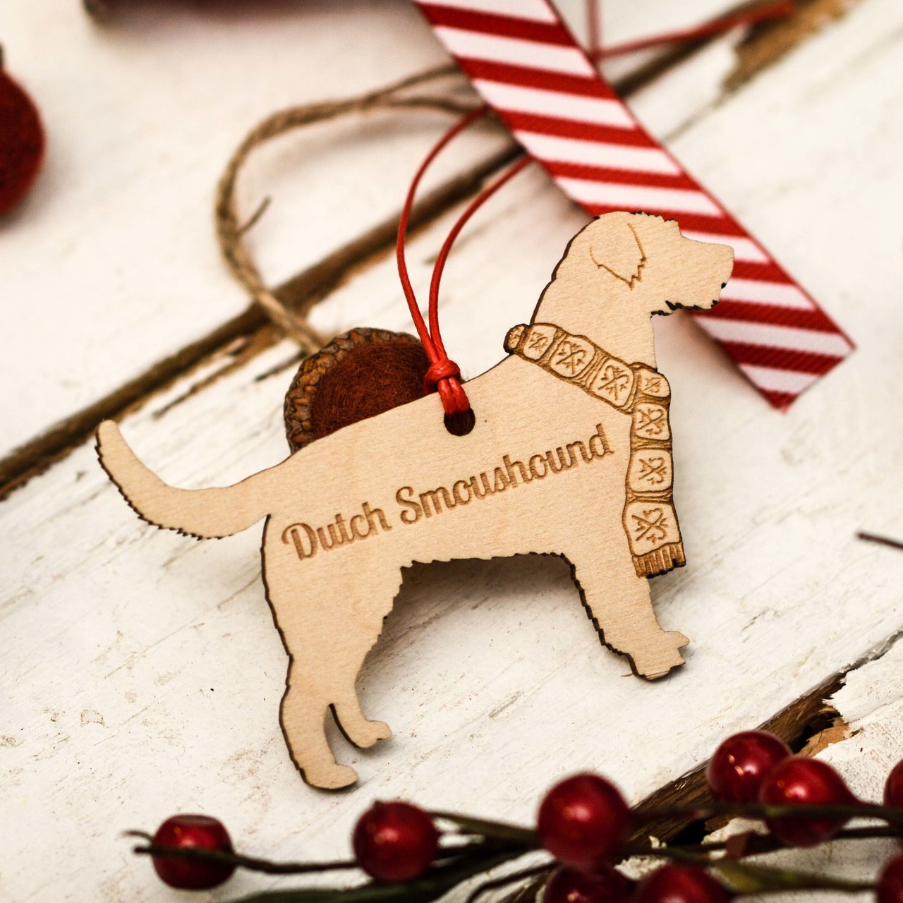Personalised Dutch Smoushound Decoration