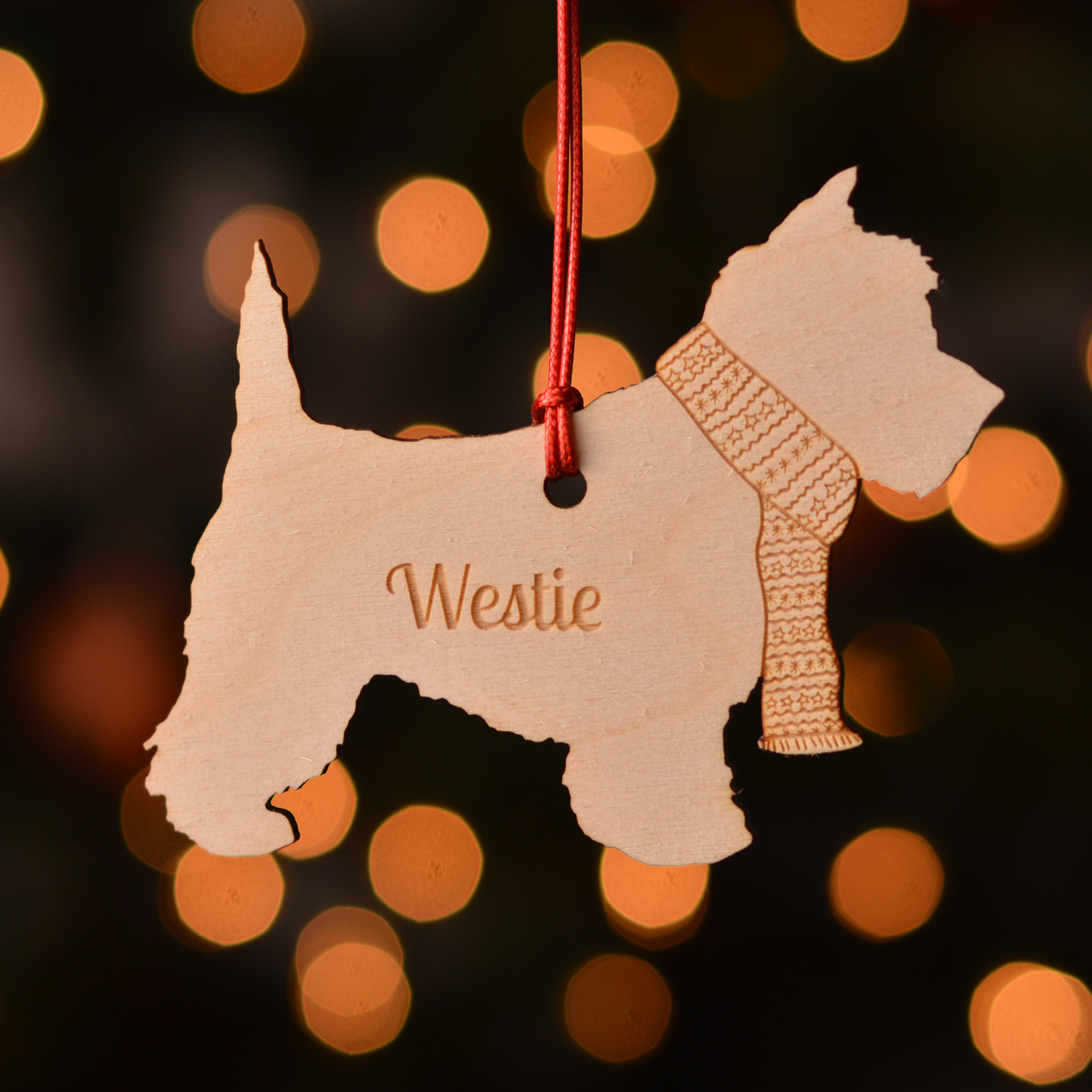 Personalised Westie Dog Decoration