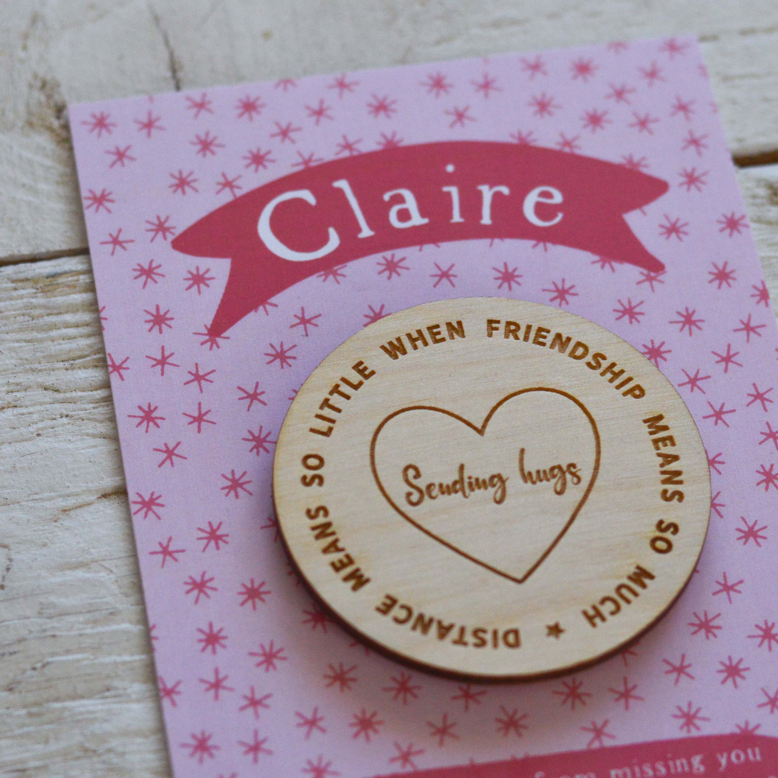 Personalised Distance means so little Magnet Token Giftcard