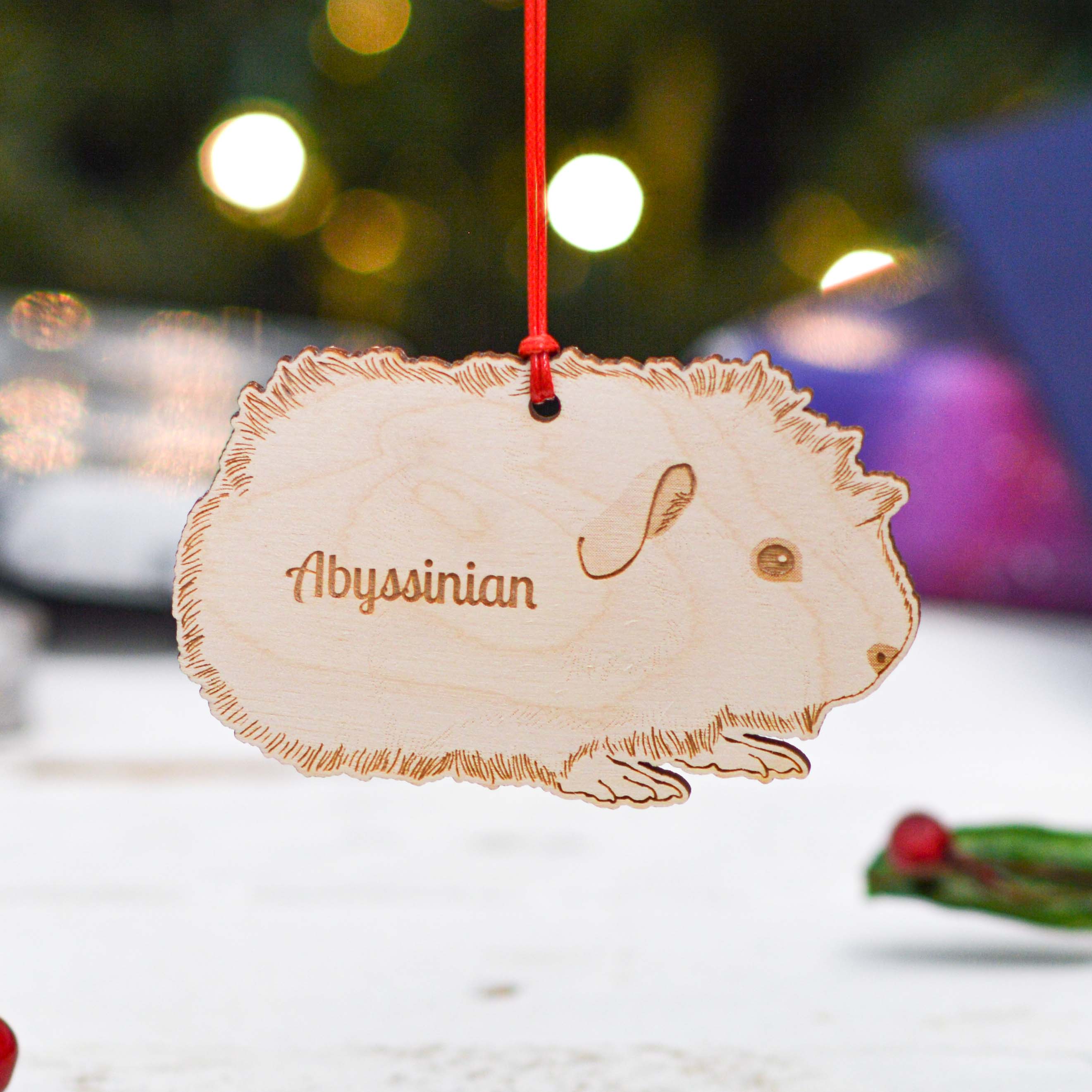 Personalised Abyssinian Guinea Pig Decoration