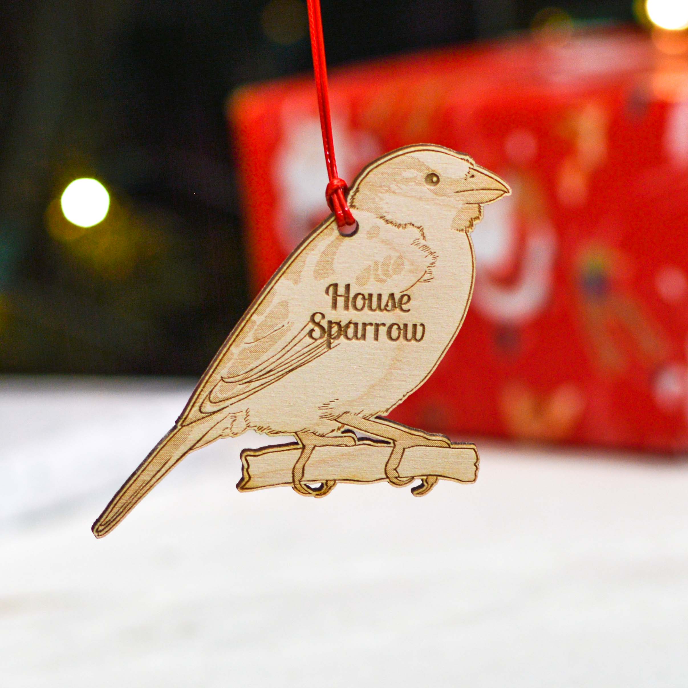 Personalised House Sparrow Decoration