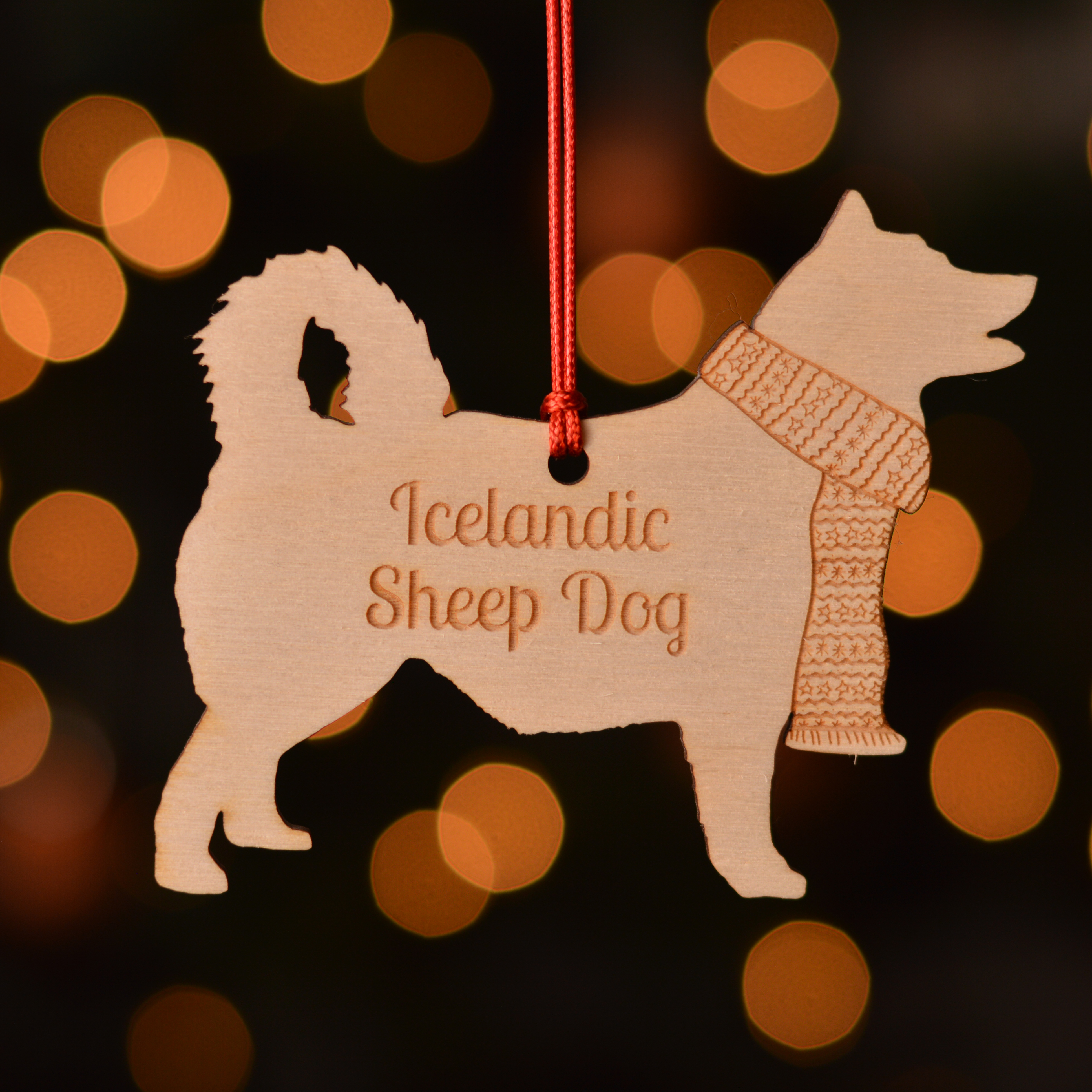 Personalised Icelandic Sheep Dog Decoration