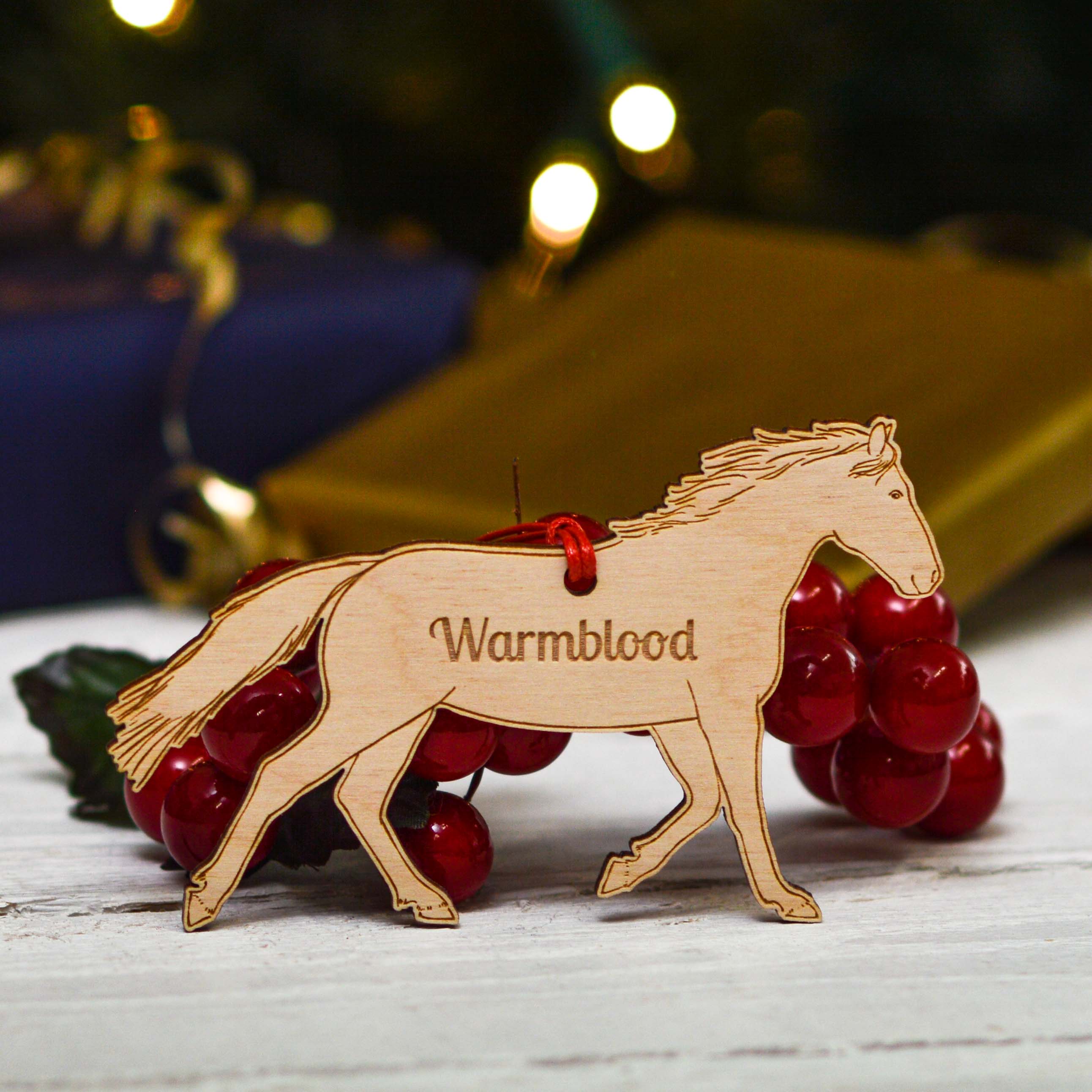 Personalised Warmblood Horse Decoration