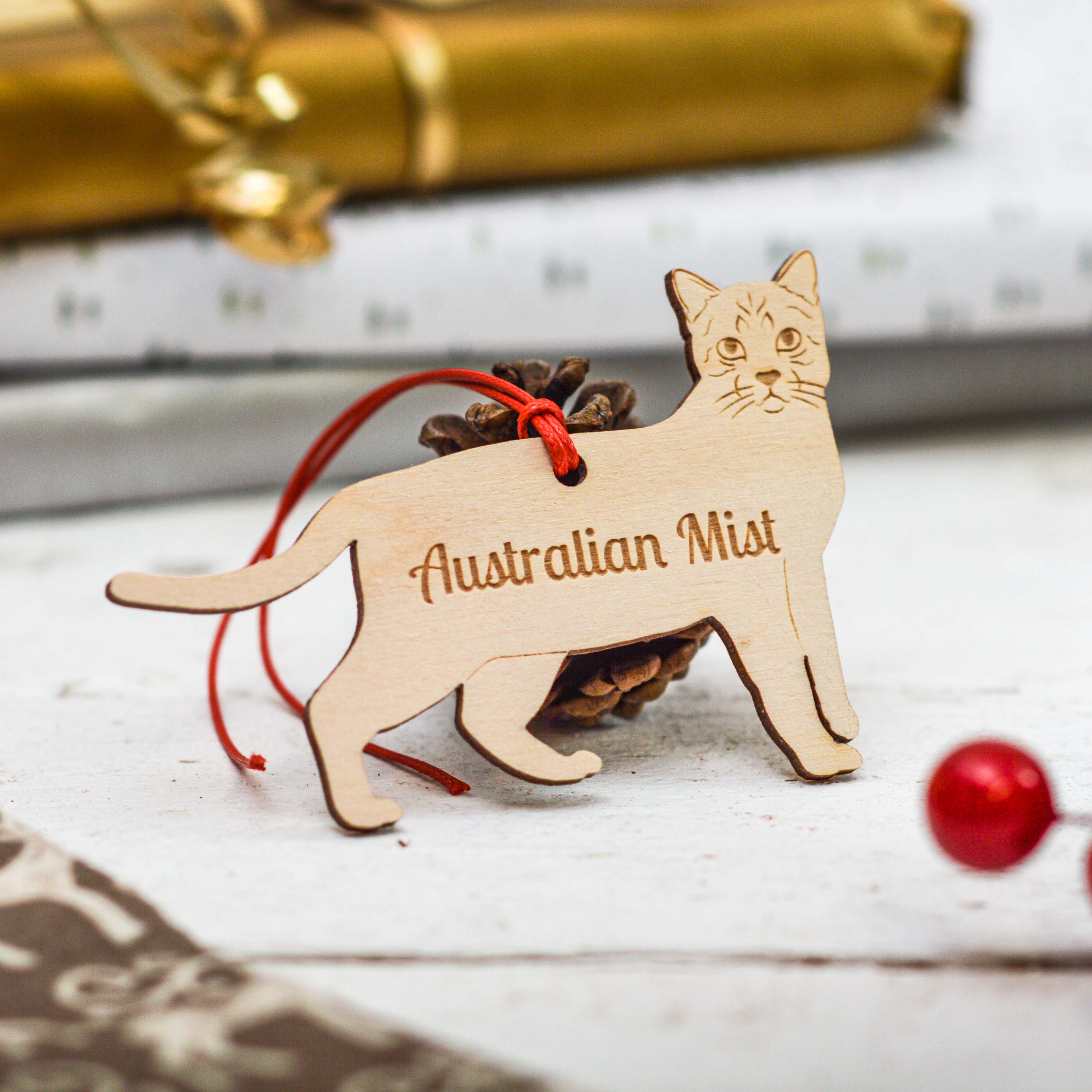 Personalised Australian Mist Cat Decoration