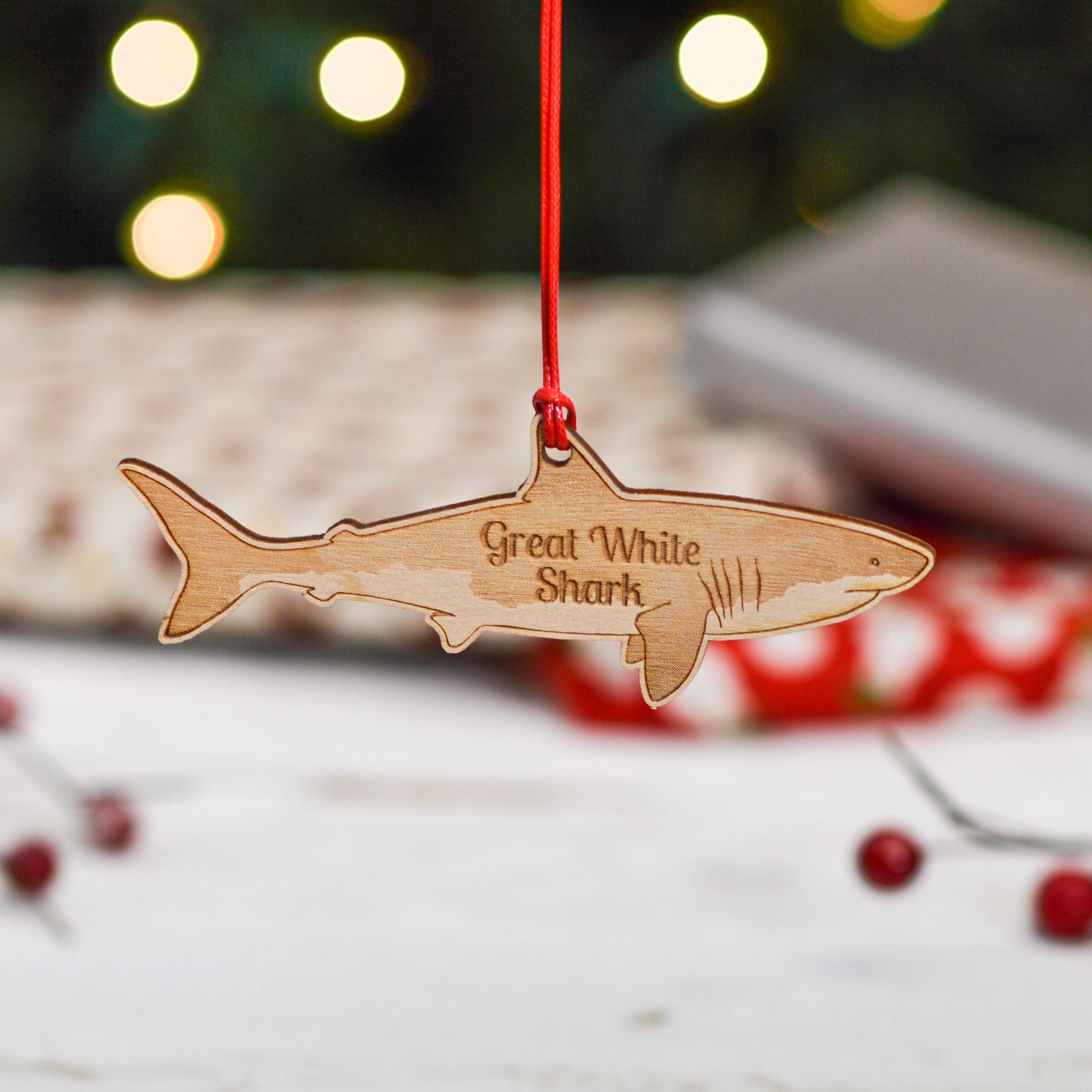Personalised Great White Shark Decoration