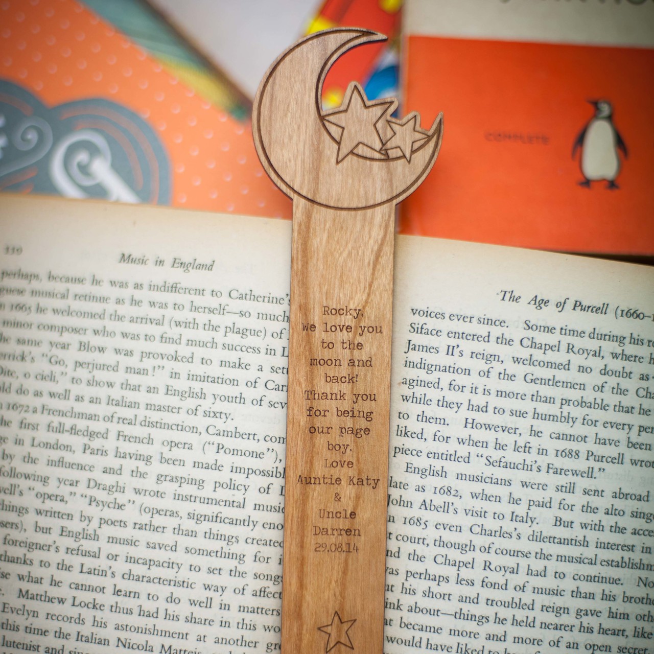 Personalised Moon and Stars Bookmark