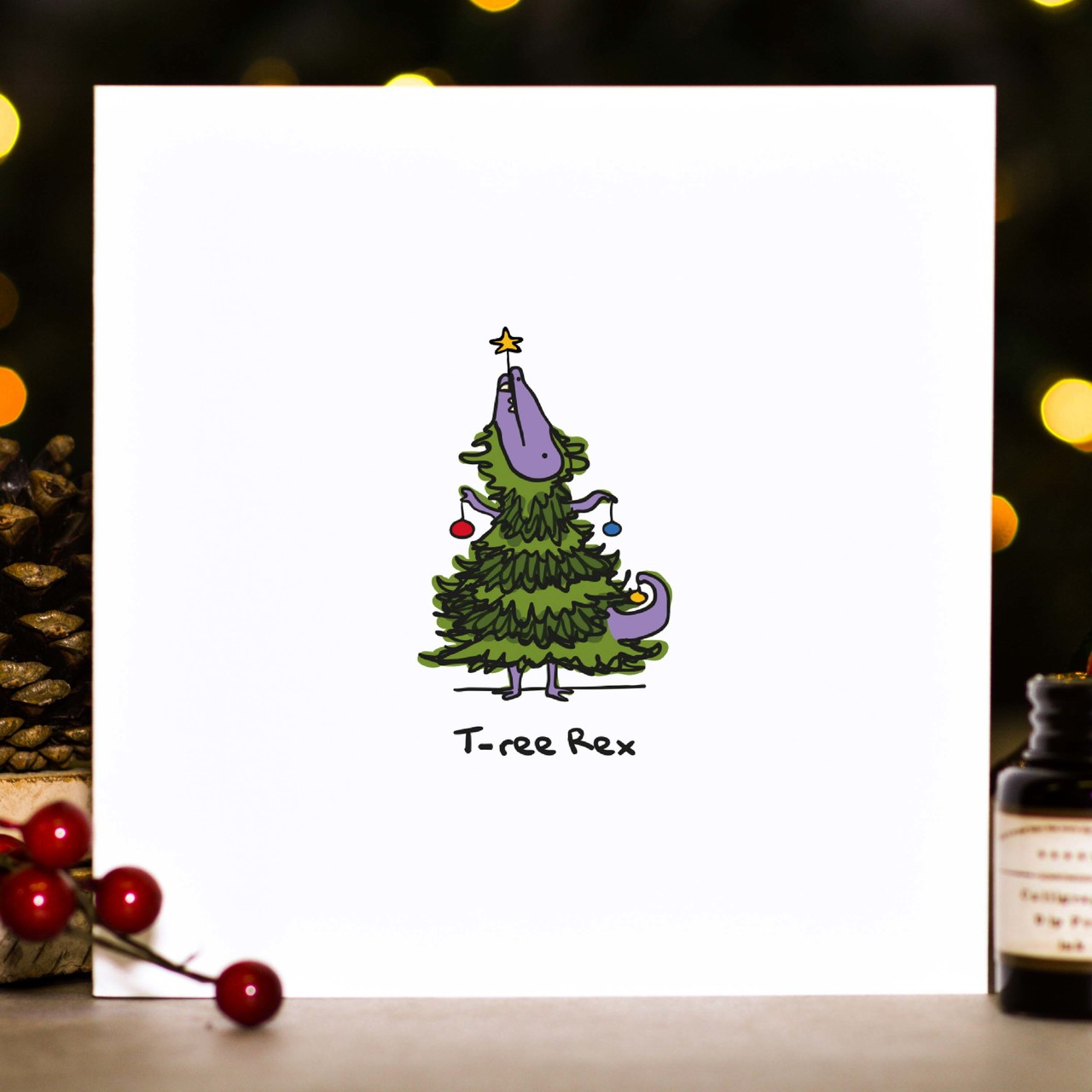 T-ree Rex Christmas Card