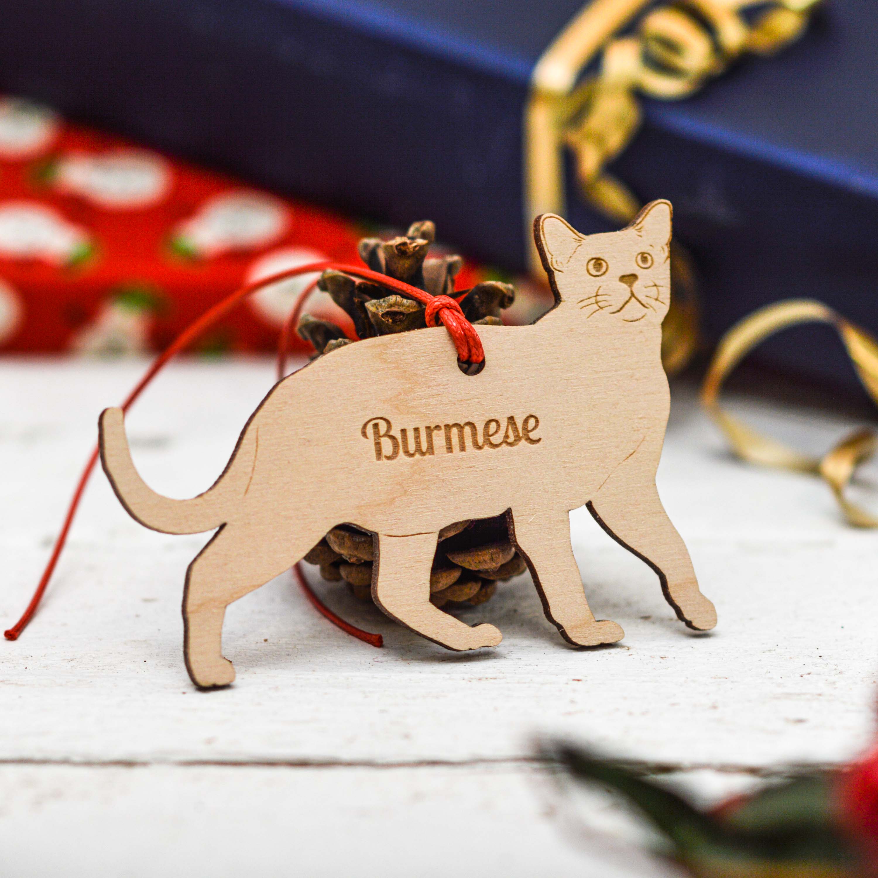 Personalised Burmese Cat Decoration