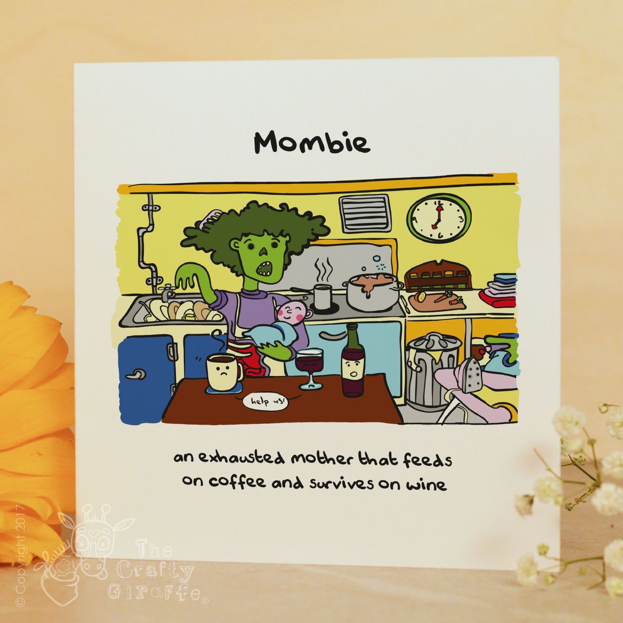 Mombie in the kitchen Card