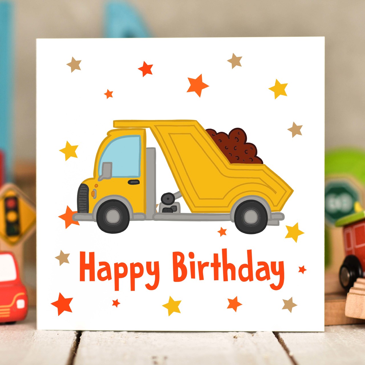 Dumper Truck Birthday Card