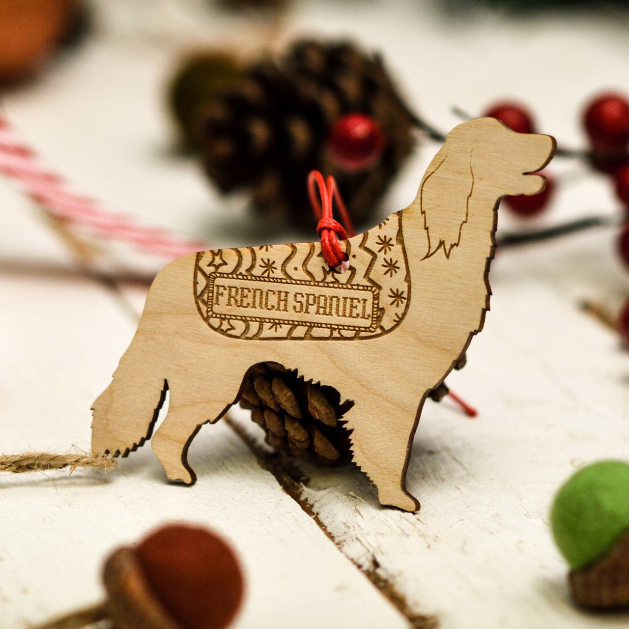 Personalised French Spaniel Decoration
