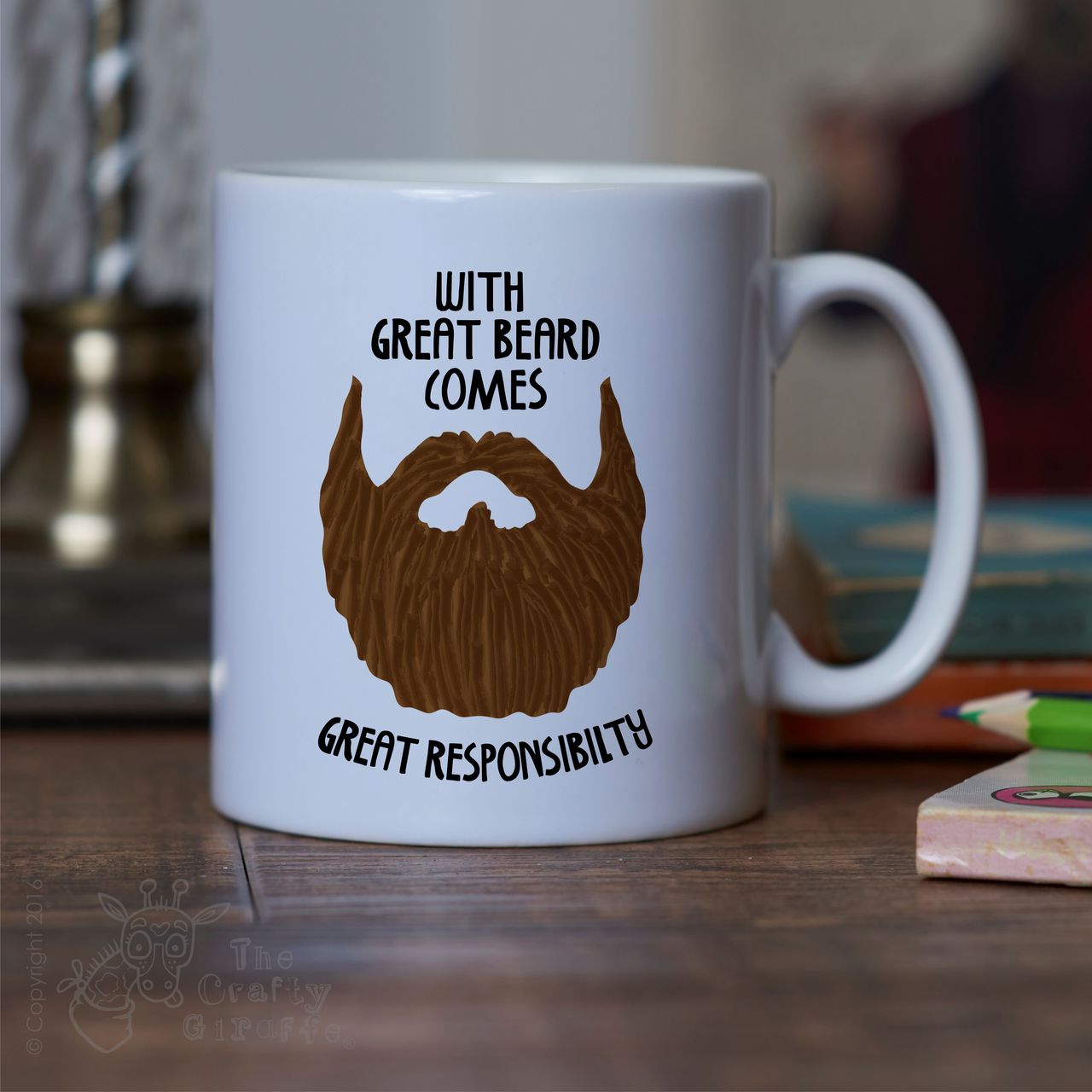 With great beard comes great responsibility Mug – Brown