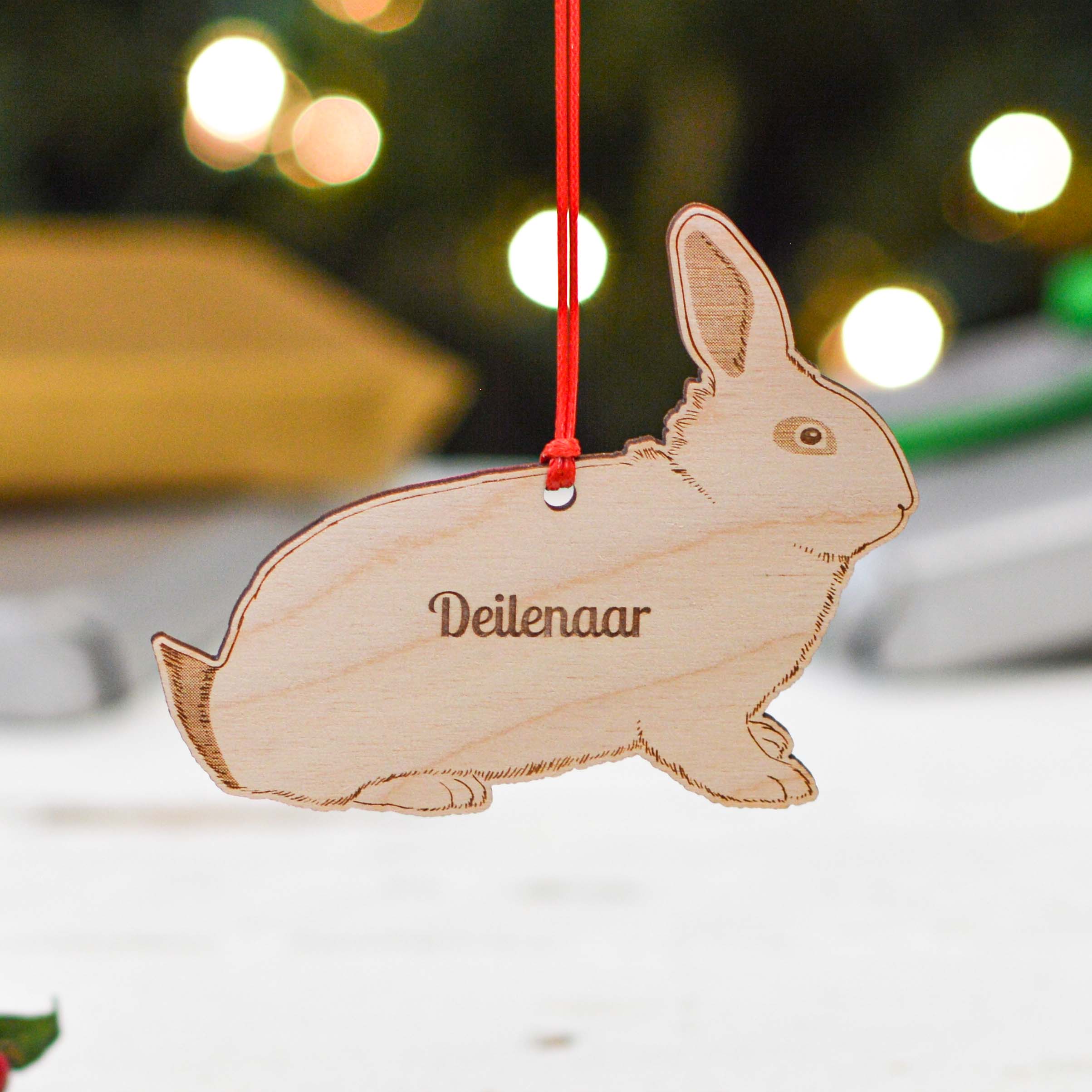 Personalised Deilenaar Rabbit Decoration