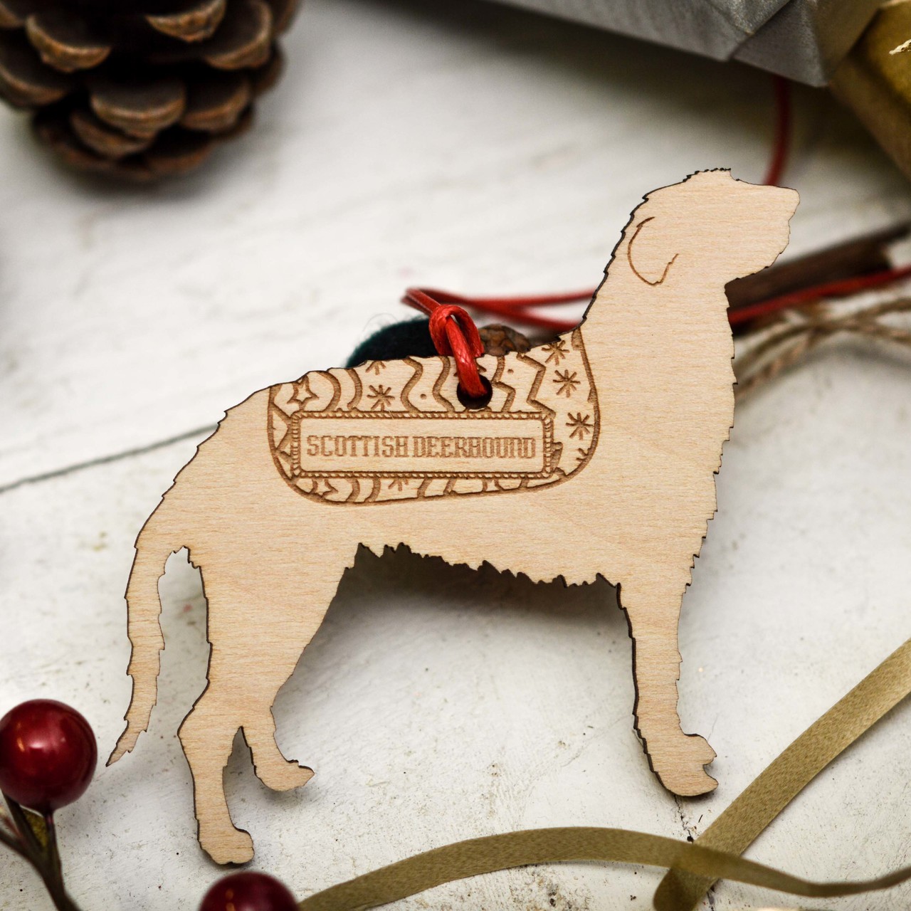 Personalised Scottish Deerhound Decoration