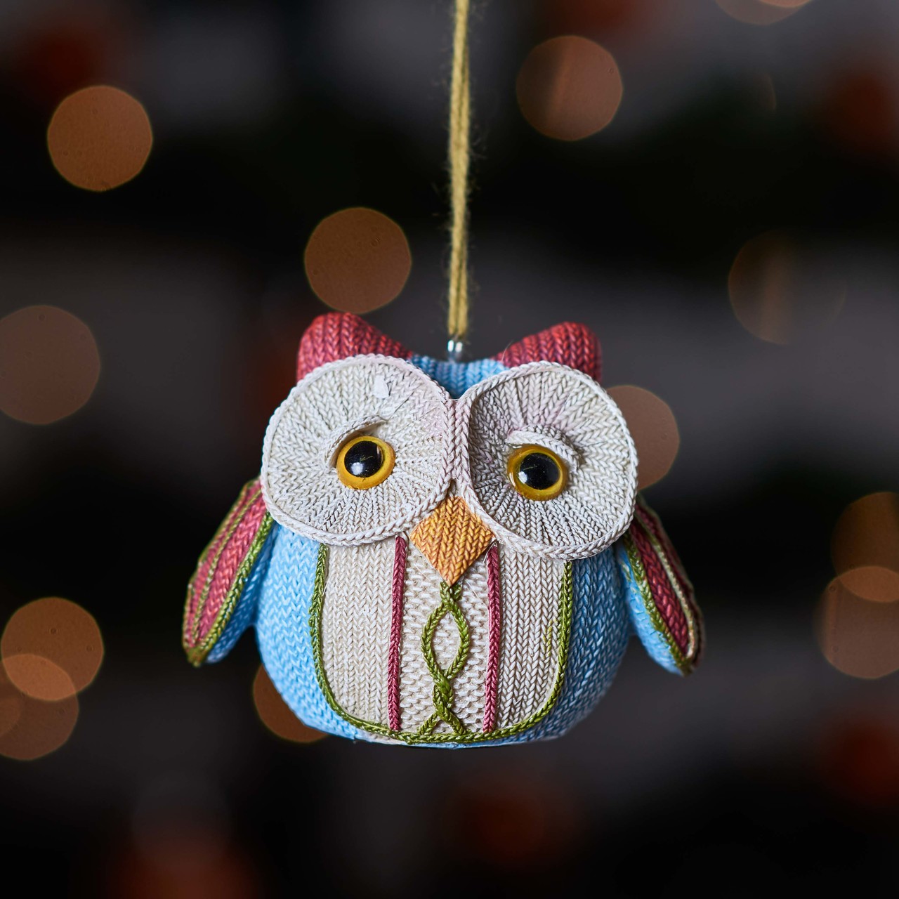 Knitted Owl – Red ear