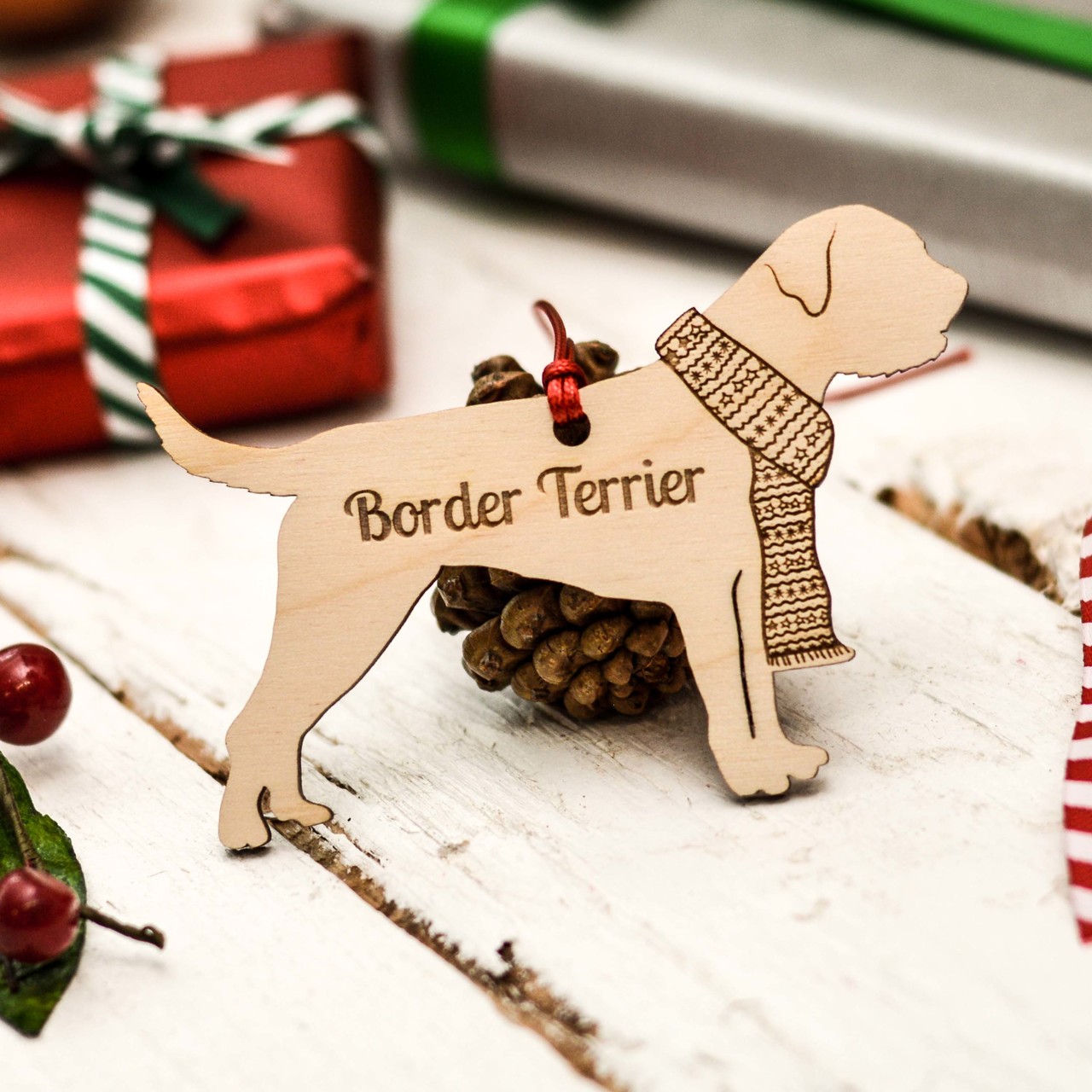 Personalised Border Terrier Decoration