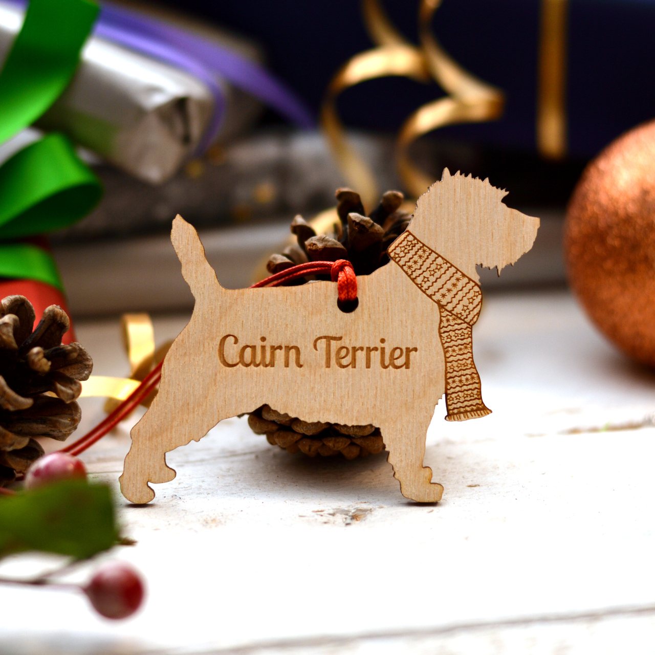 Personalised Cairn Terrier Decoration
