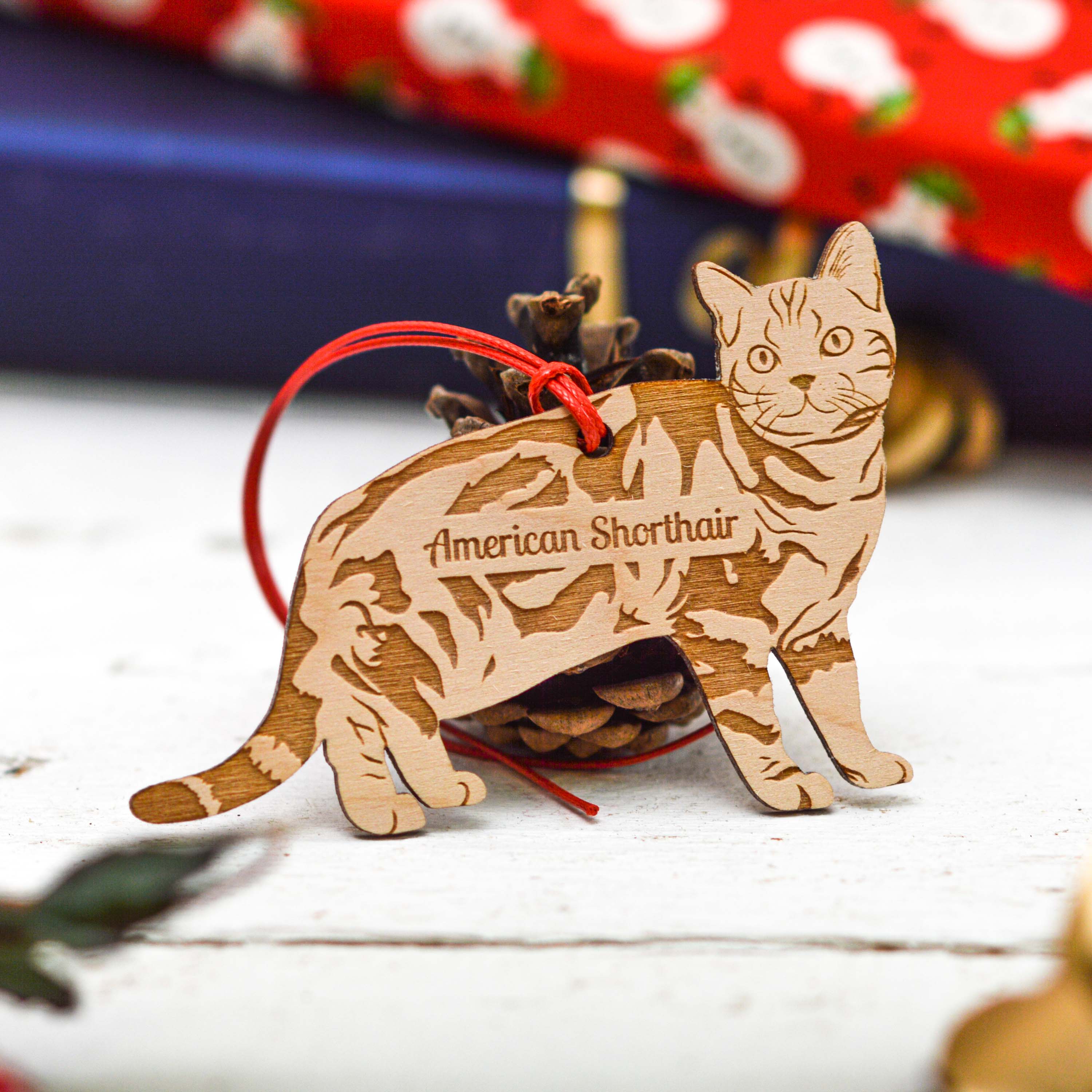 Personalised American Shorthair Cat Decoration