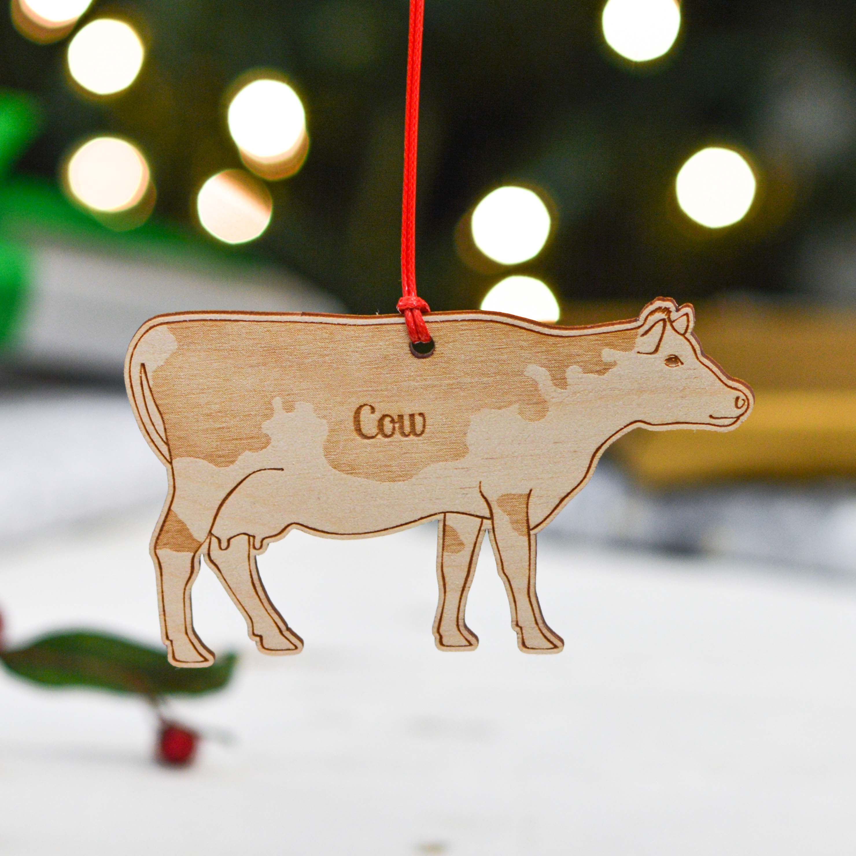 Personalised Cow Farm Decoration