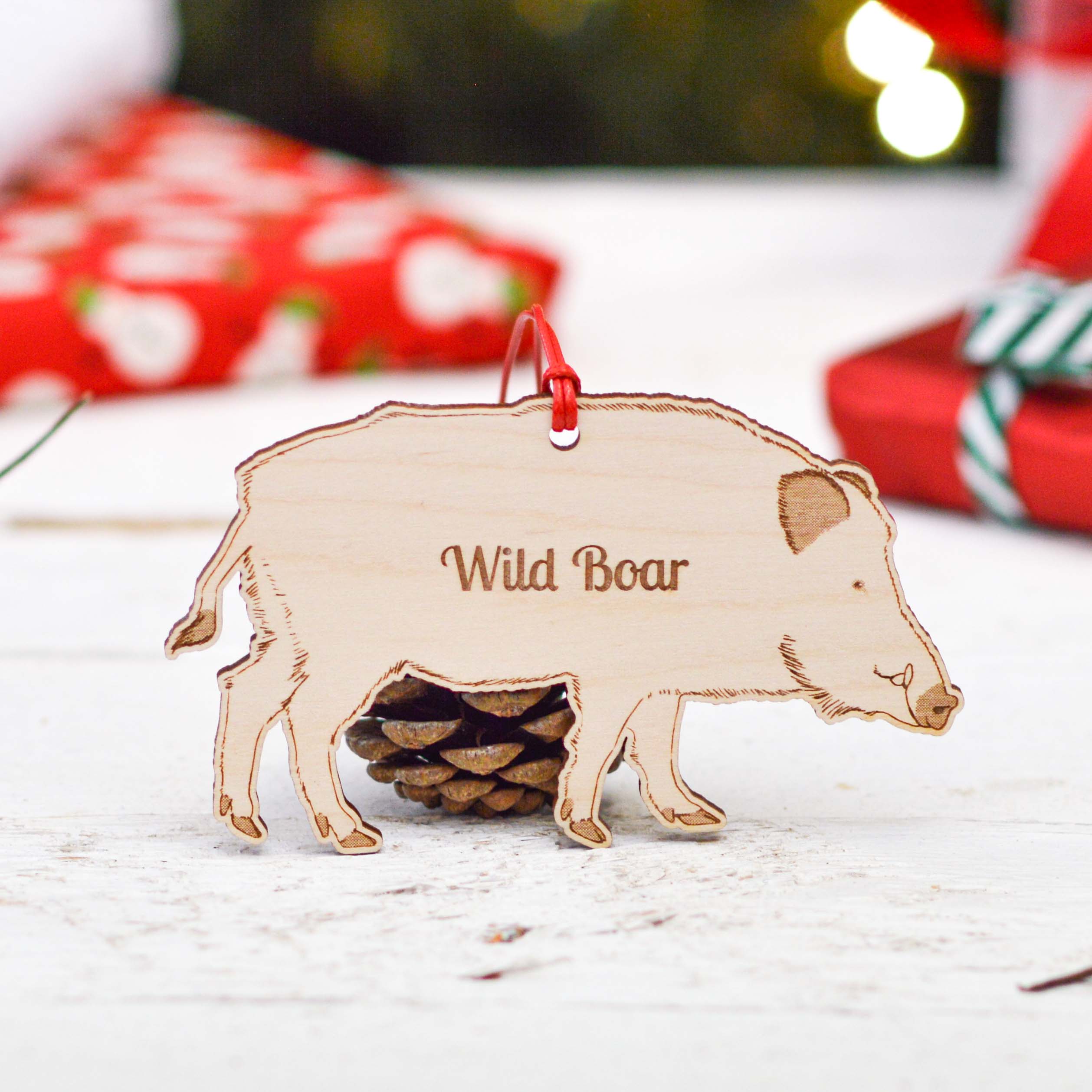 Personalised Wild Boar Decoration