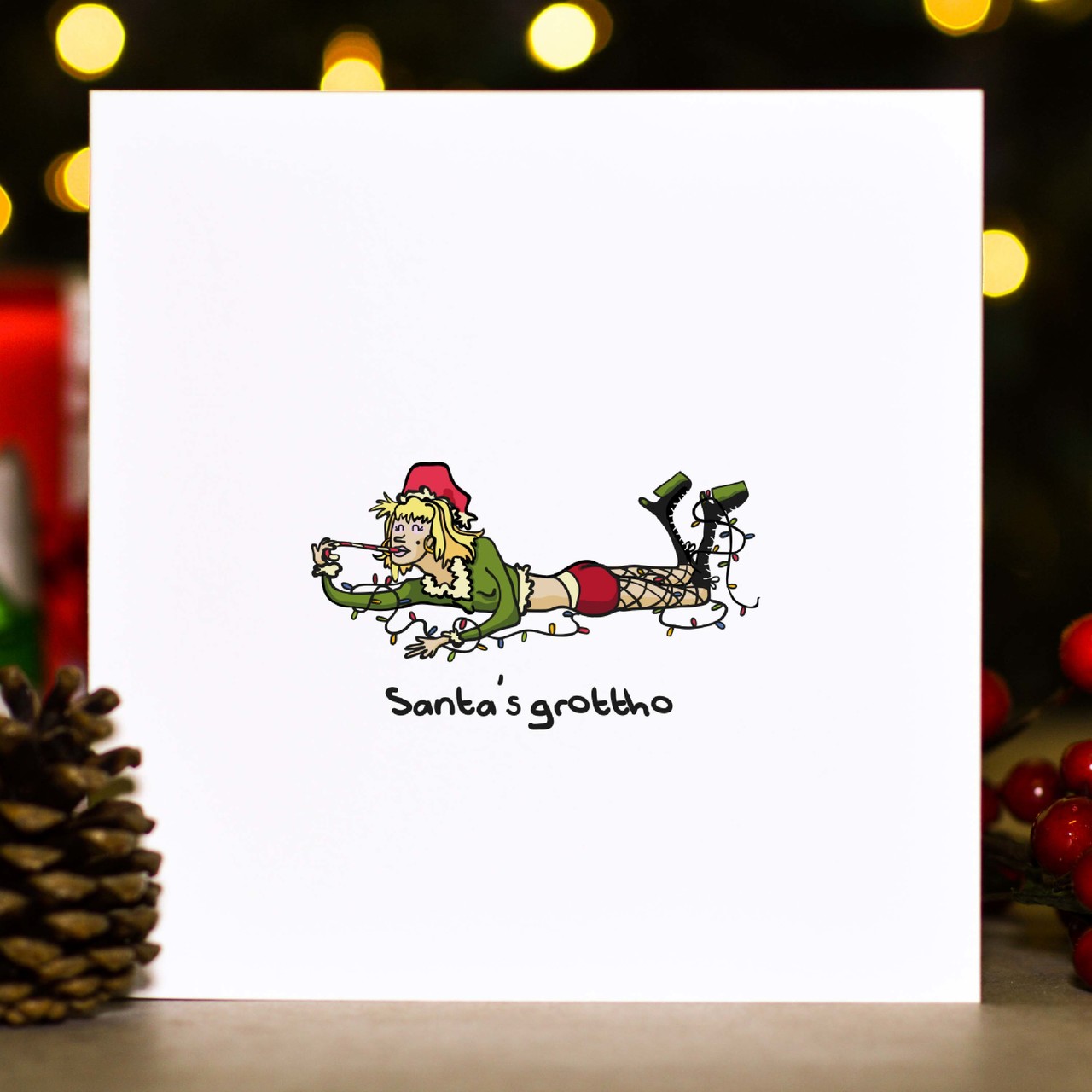 Santa’s grottho Christmas Card