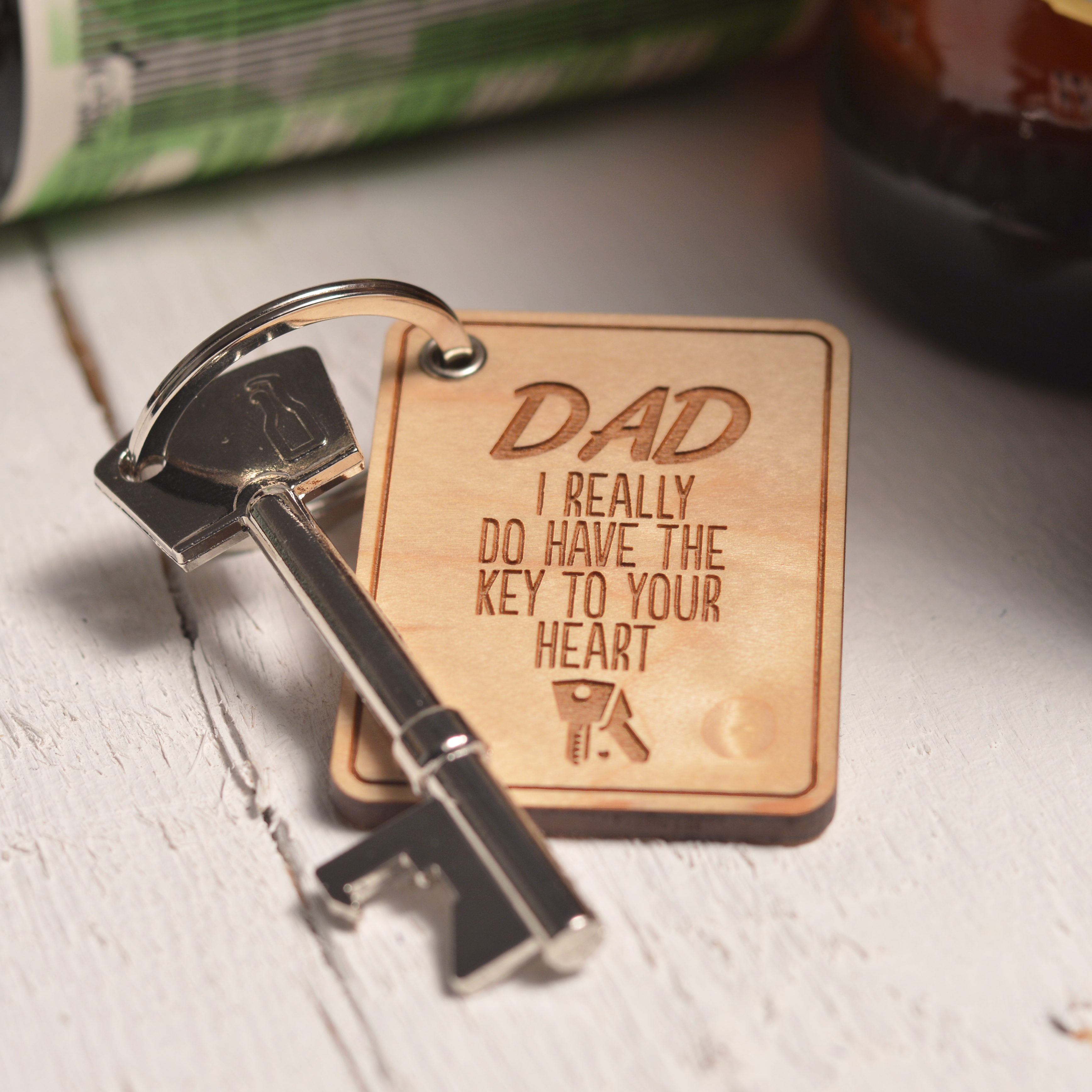 Personalised Key to your Heart Keyring and Bottle Opener
