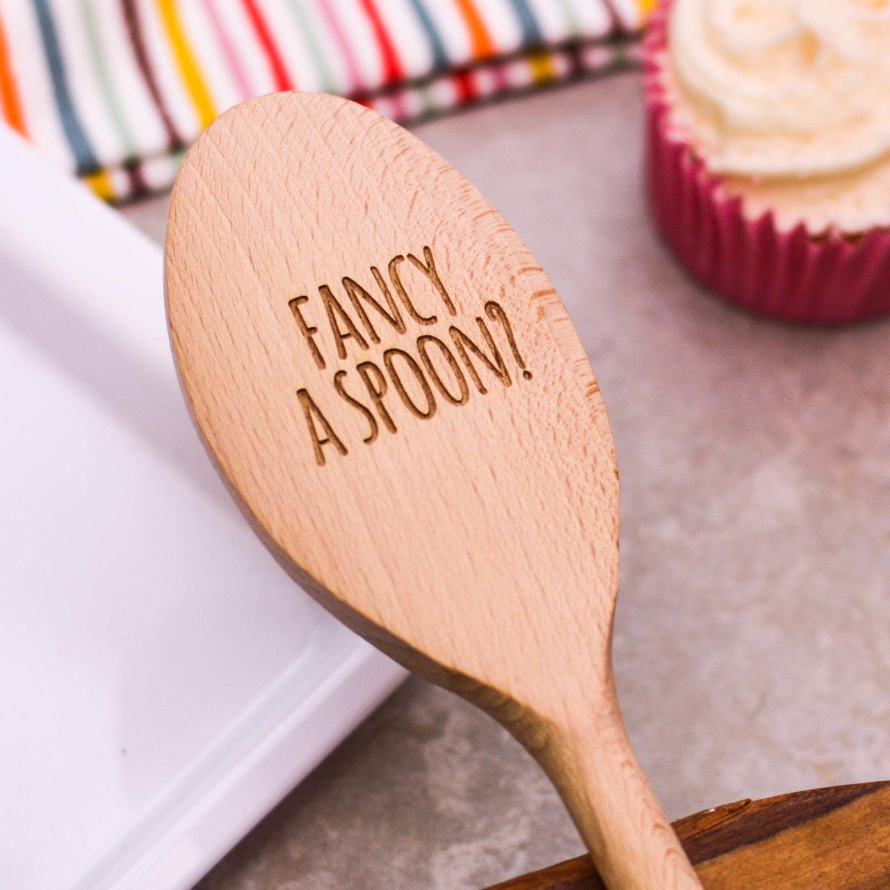 Personalised Wooden Wooden Spoon – Text Style 5 Valentines