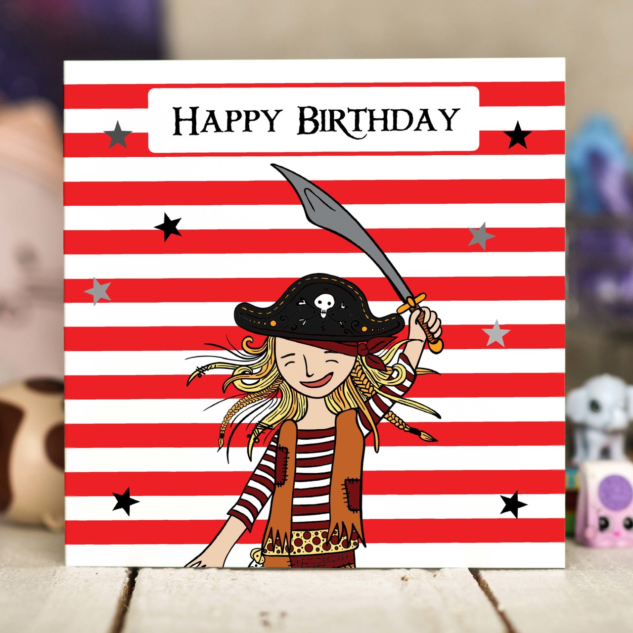 Pirate Girl Birthday Card