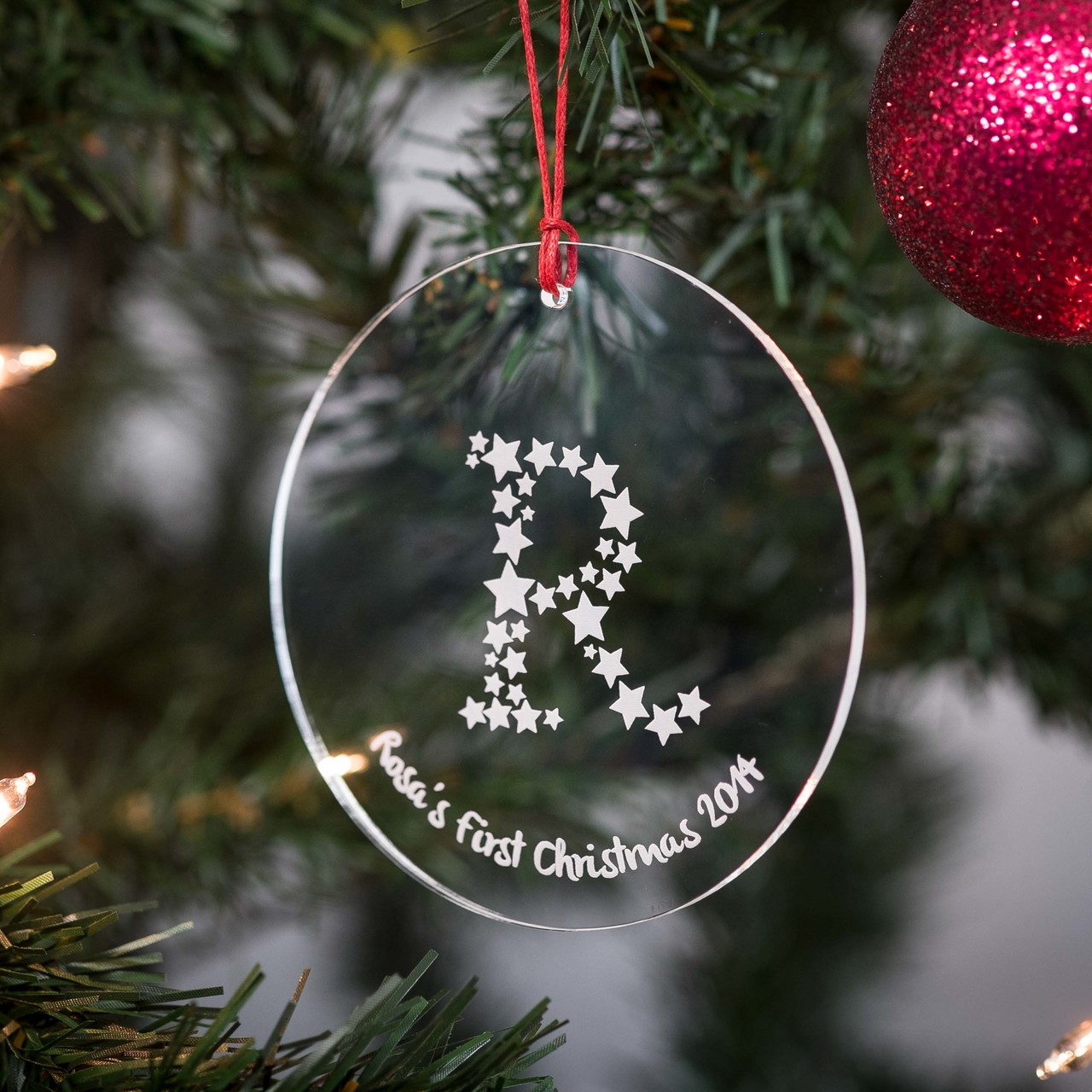 Personalised Starry Letter Bauble