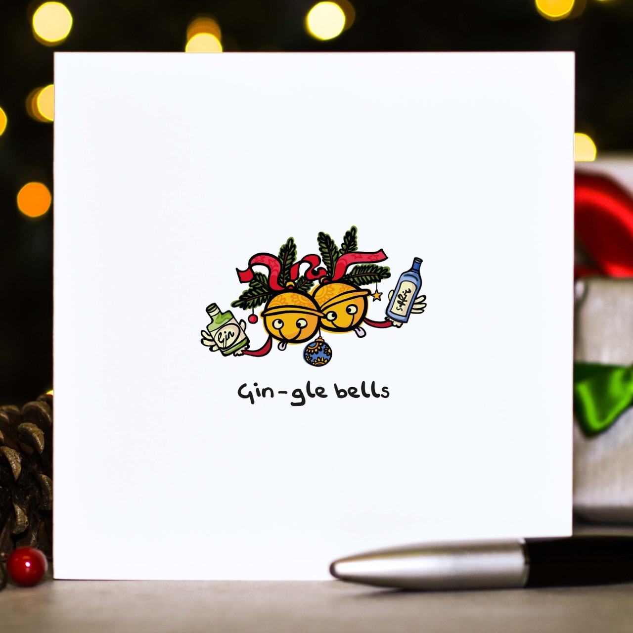 Gin-gle bells Christmas Card